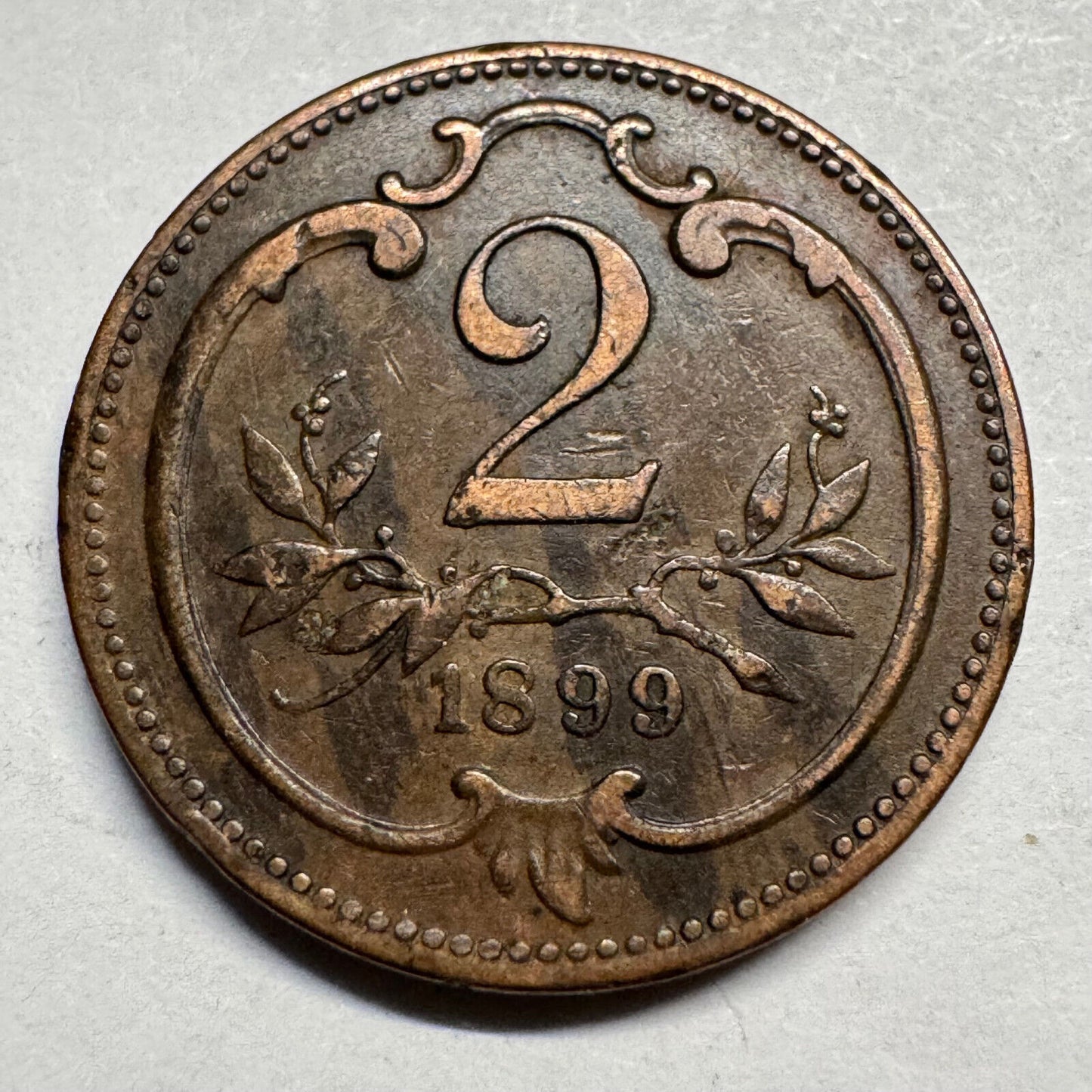 1899 Austria 2 Heller - Beautiful Coin - #A-081