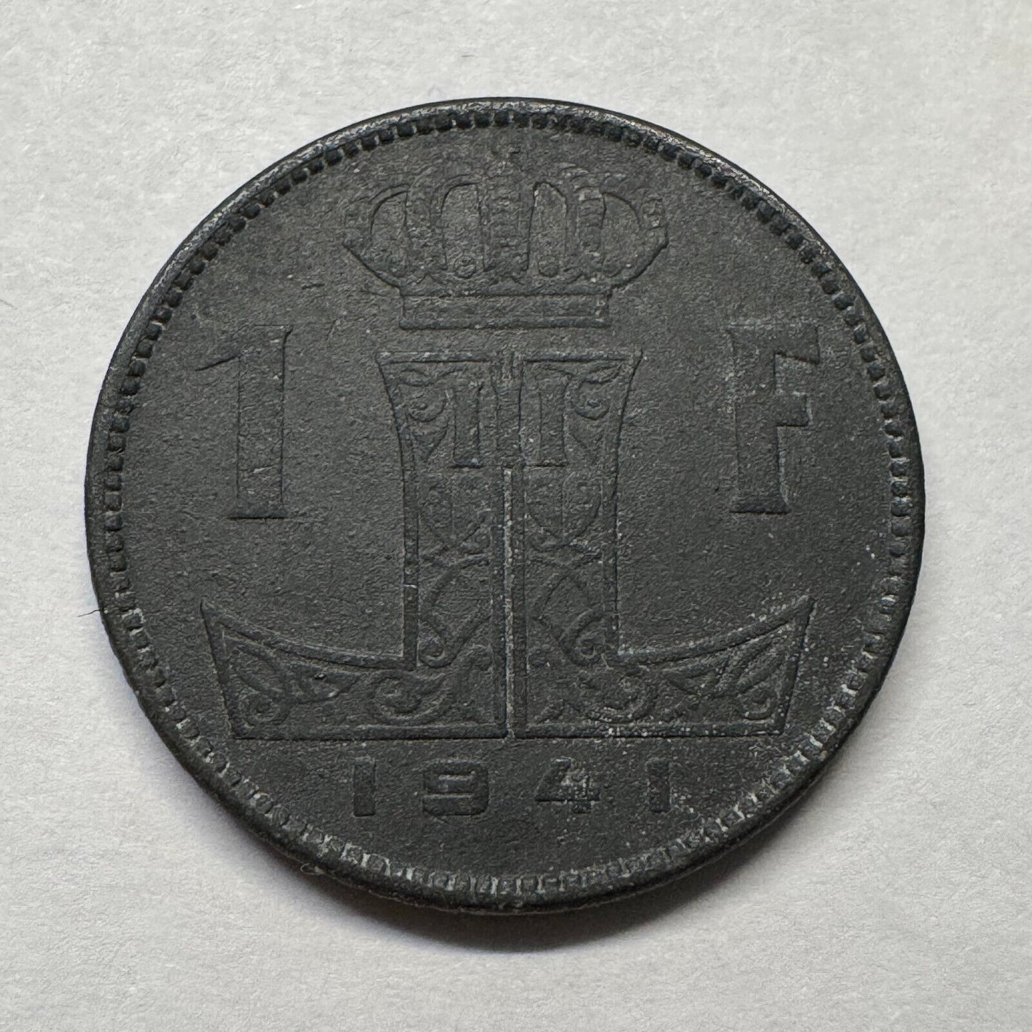 1941 Belgium 1 Franc - Beautiful Coin - #B-033