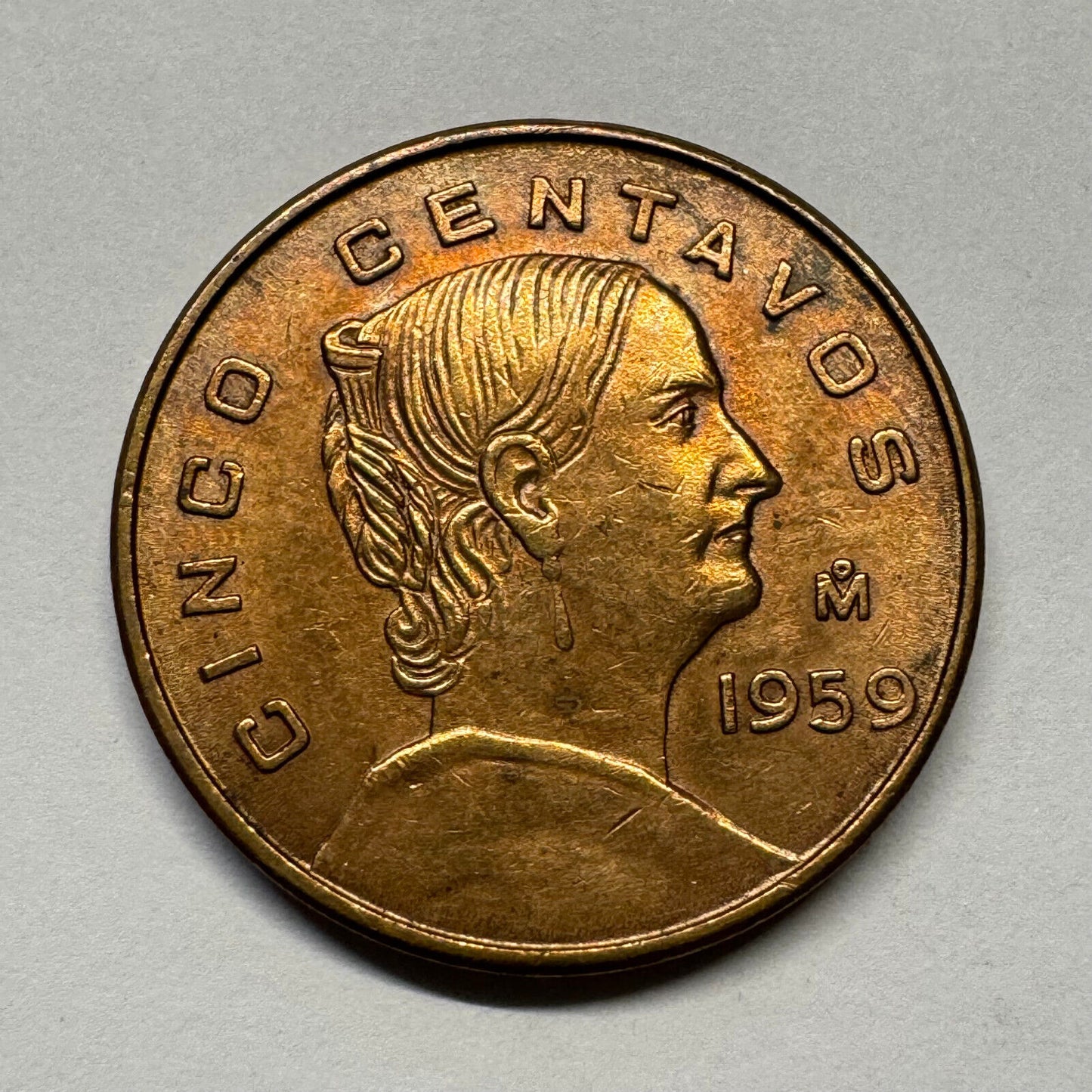 1959 Mexico 5 Centavos - Beautiful Coin - #B-048