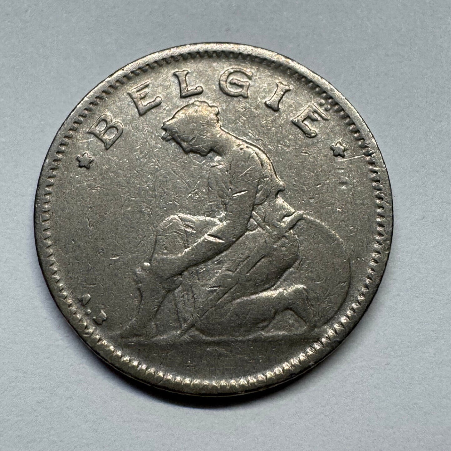 1925 Belgium 50 Centimes - Beautiful Coin - #B-048
