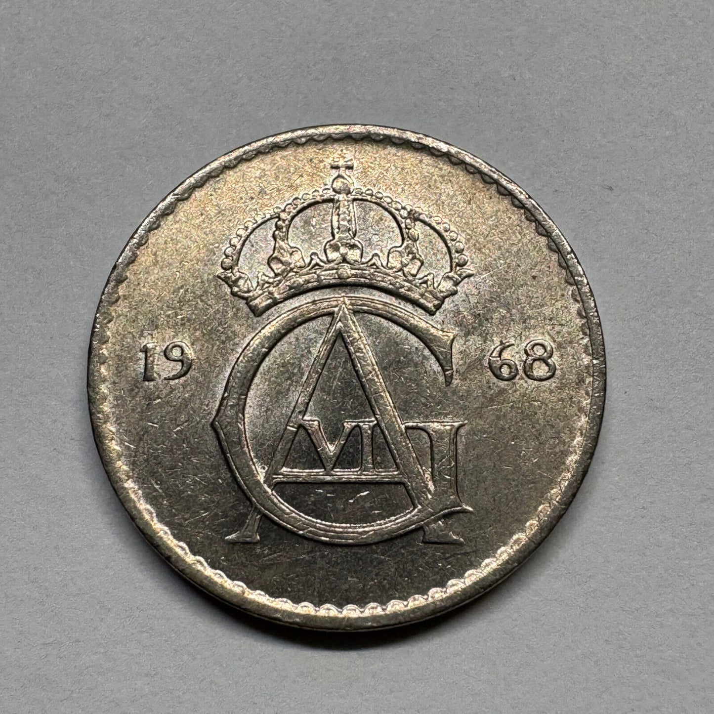 1968 Sweden 25 Ore - Beautiful Coin - Lot #B-045