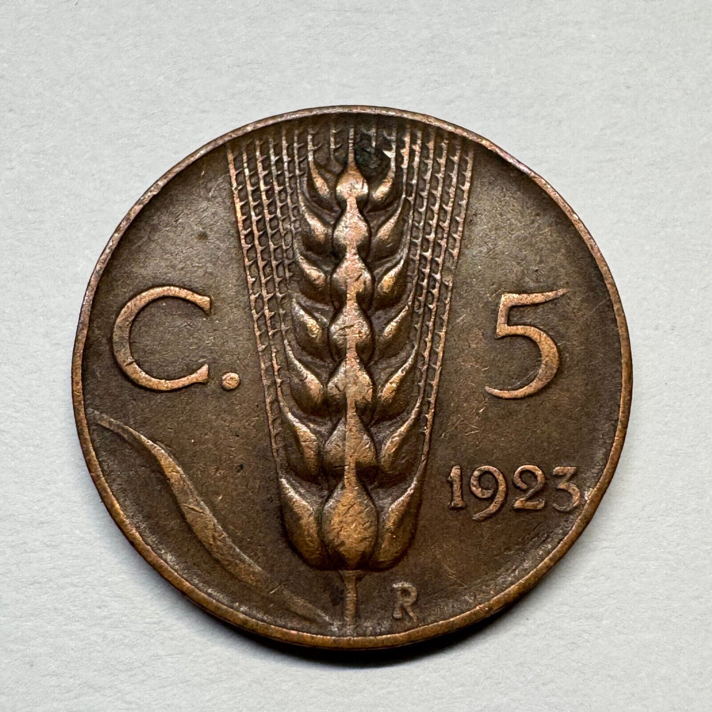 1923 Italy 5 Centesimi - Beautiful Coin - #B-050