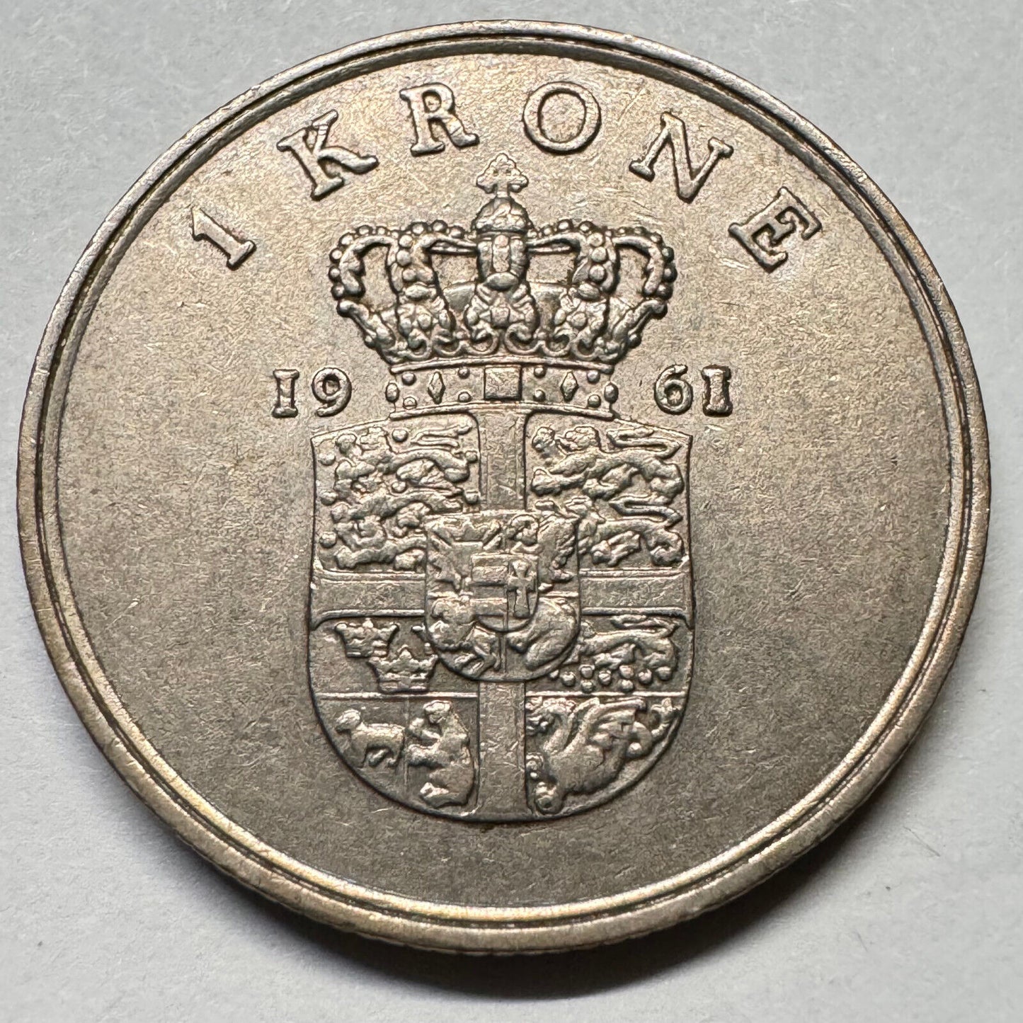 1961 Denmark 1 Krone - Beautiful Coin - #A-017