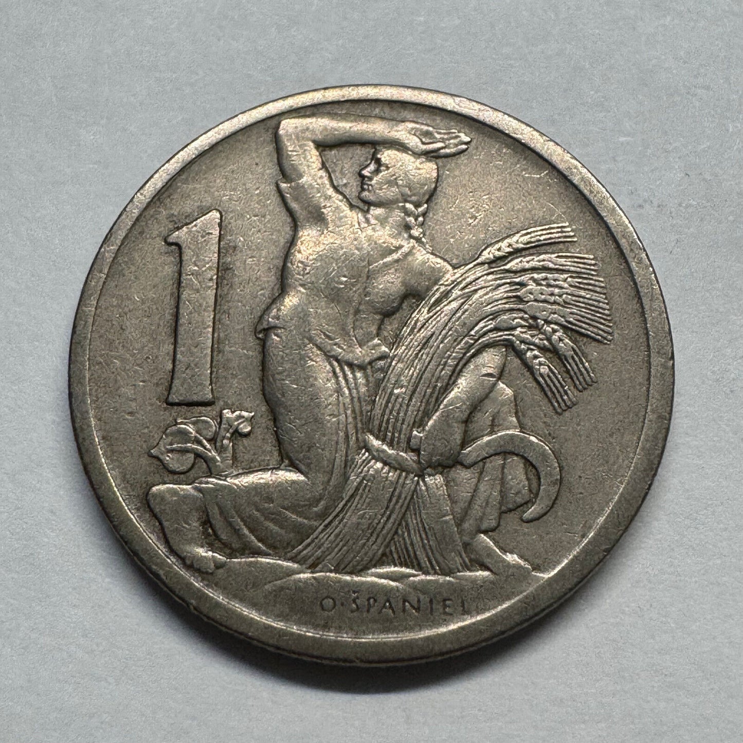 1923 Czechoslovakia 1 Koruna - Beautiful Coin - #B-022