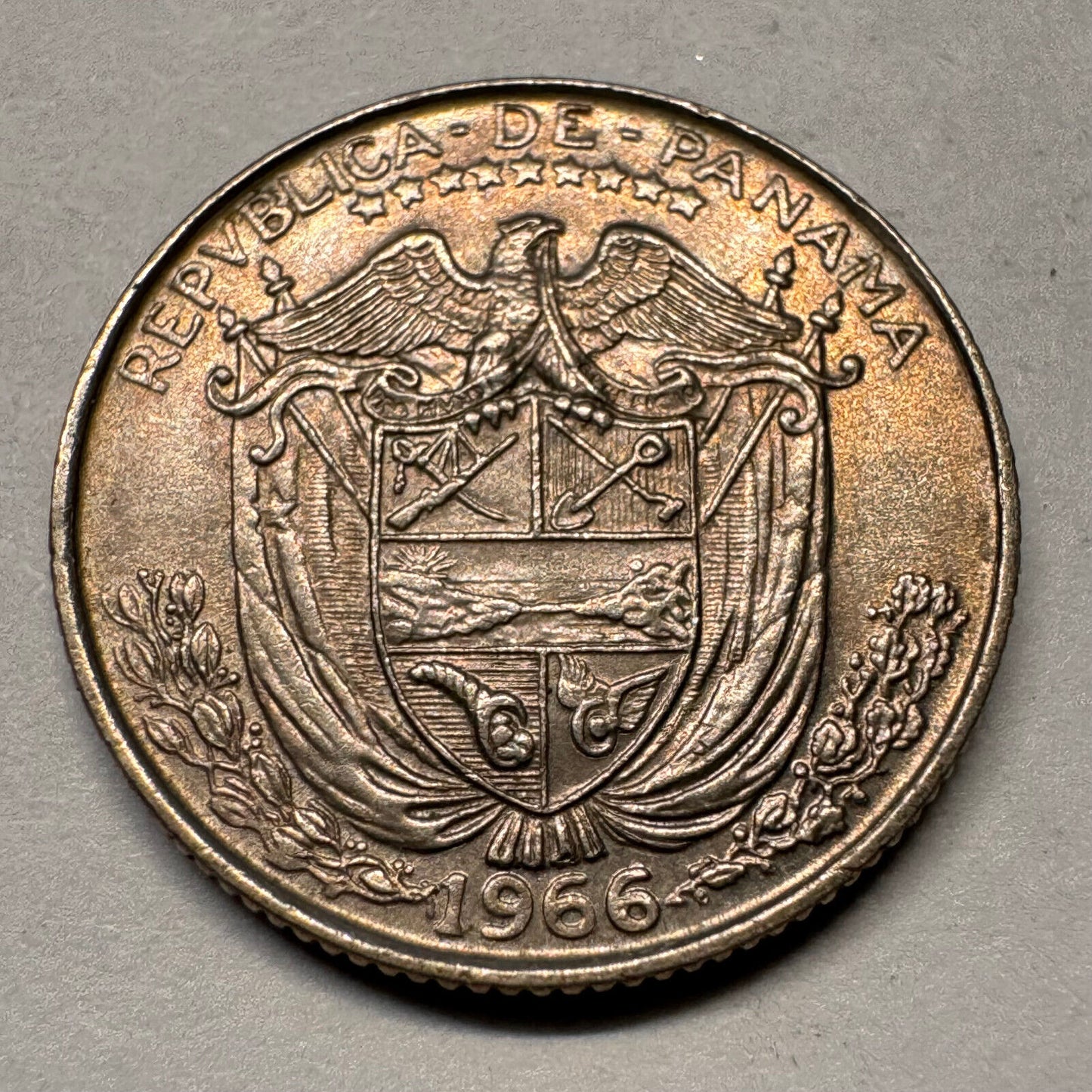 1966 Panama 1/10 Balboa - Beautiful Coin - #A-034