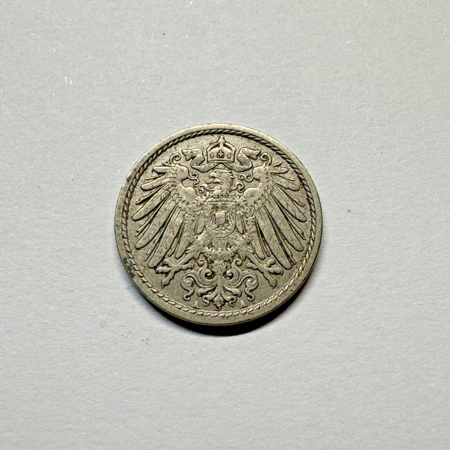 1912 Germany 5 Pfennigs A - Wilhelm II type 2 - Beautiful Coin - #A-001