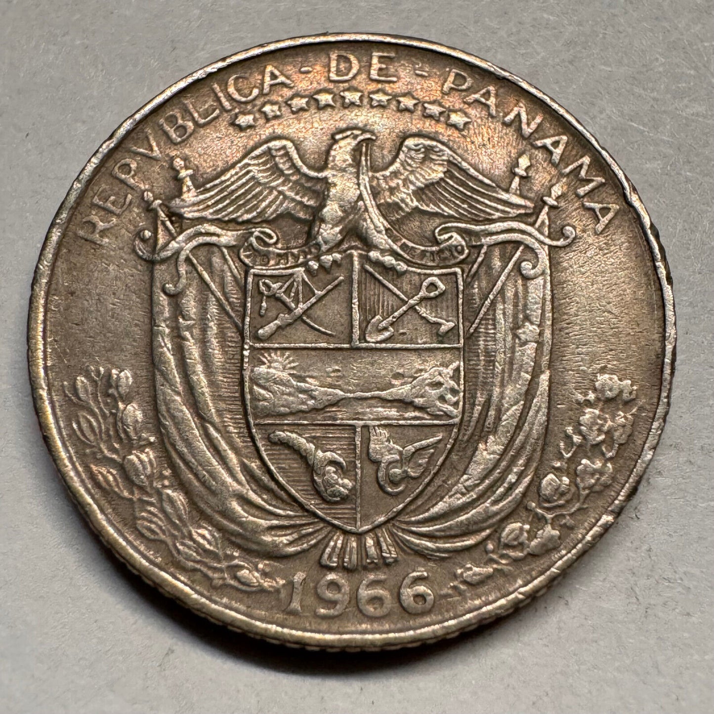 1966 Panama 1/10 Balboa - Beautiful Coin - #A-039