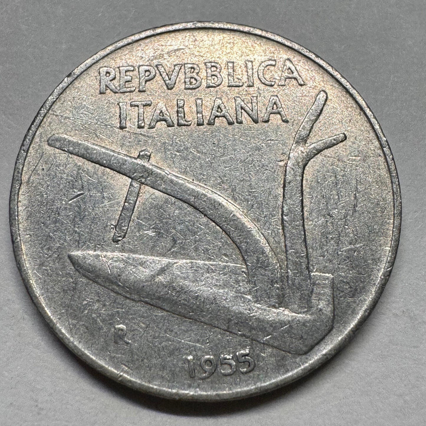 1955 Italy 10 Lire - Beautiful Coin - #A-067