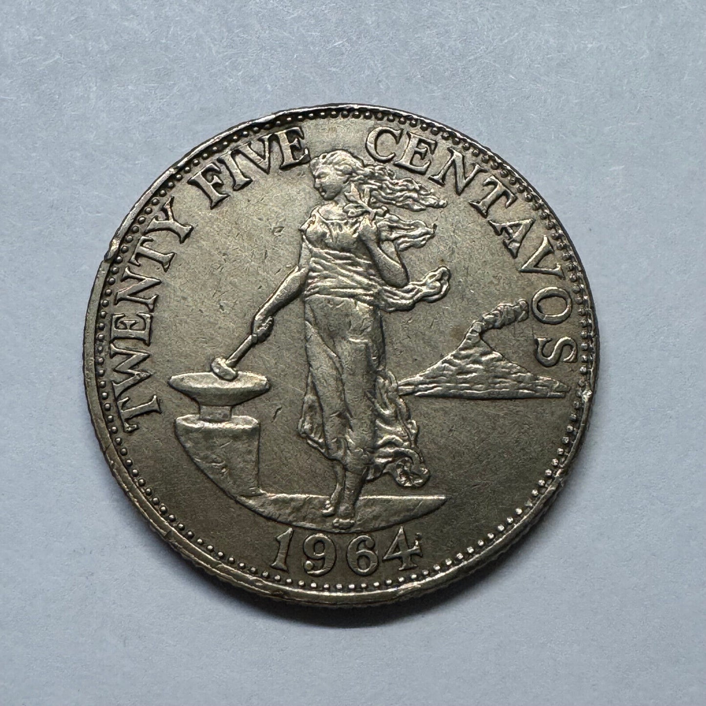 1964 Philippines 25 Centavos - Beautiful Coin - #B-024