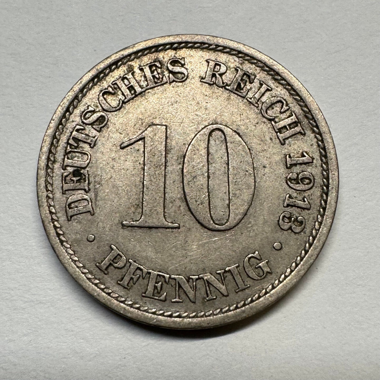 1913 Germany 10 Pfennig - Beautiful Coin - #B-050