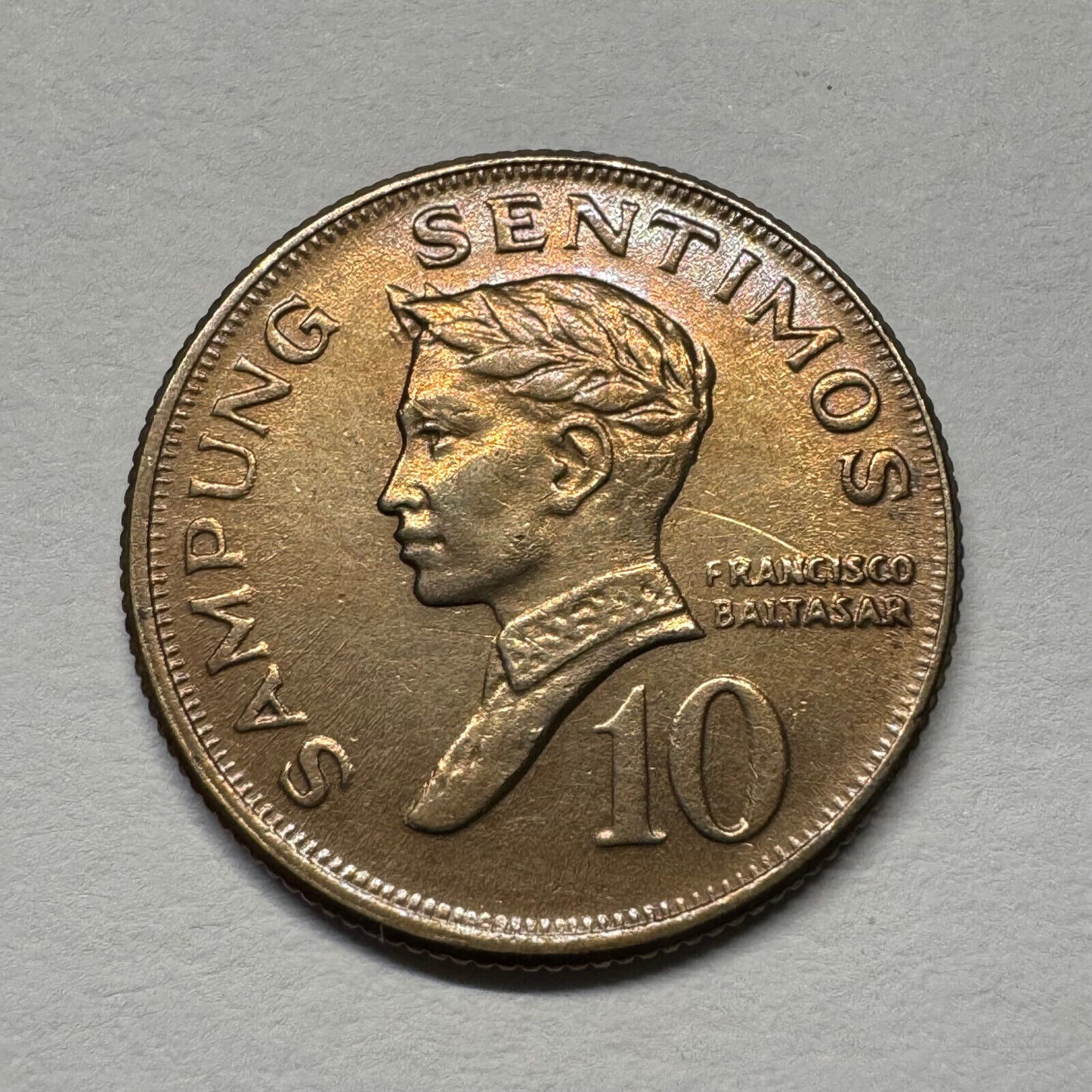1970 Philippines 10 Sentimos - Beautiful Coin - #B-054