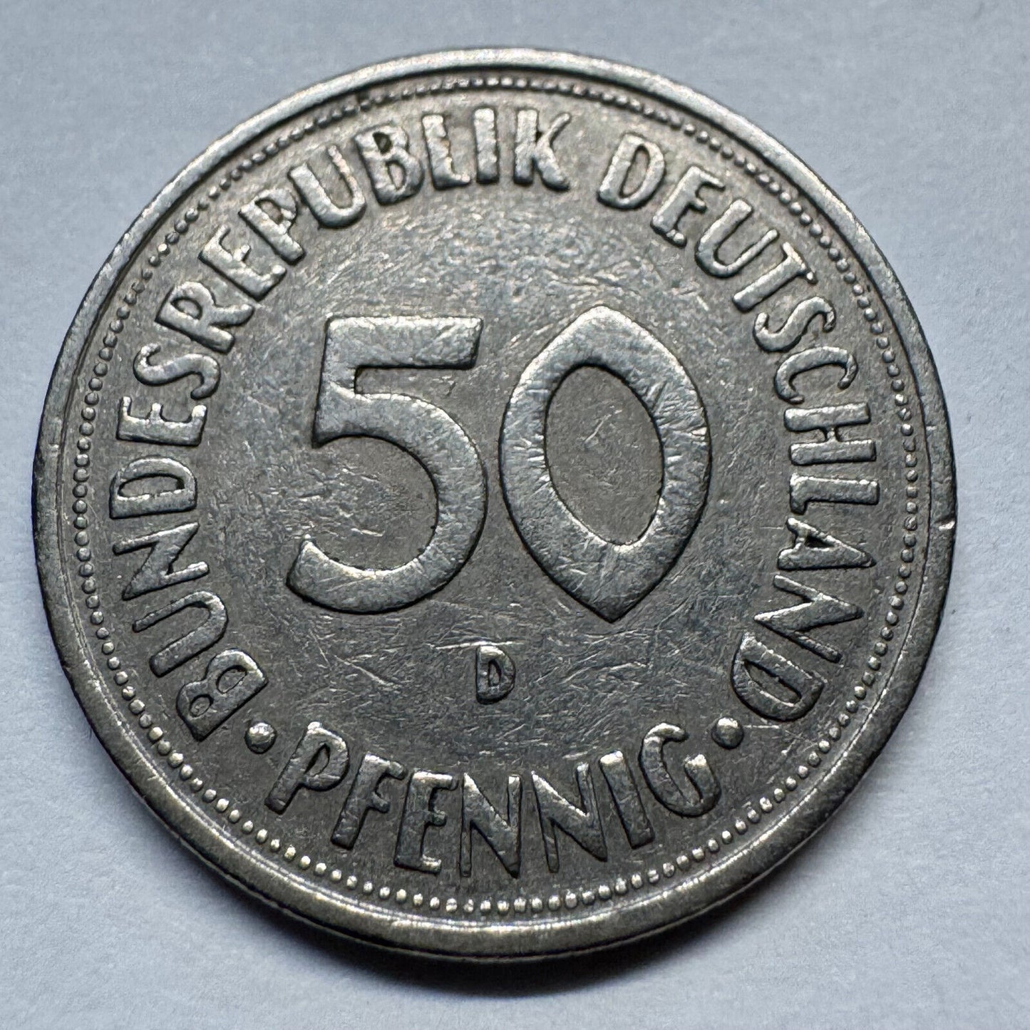 1950 Germany 50 Pfennig - Beautiful Coin - #A-095