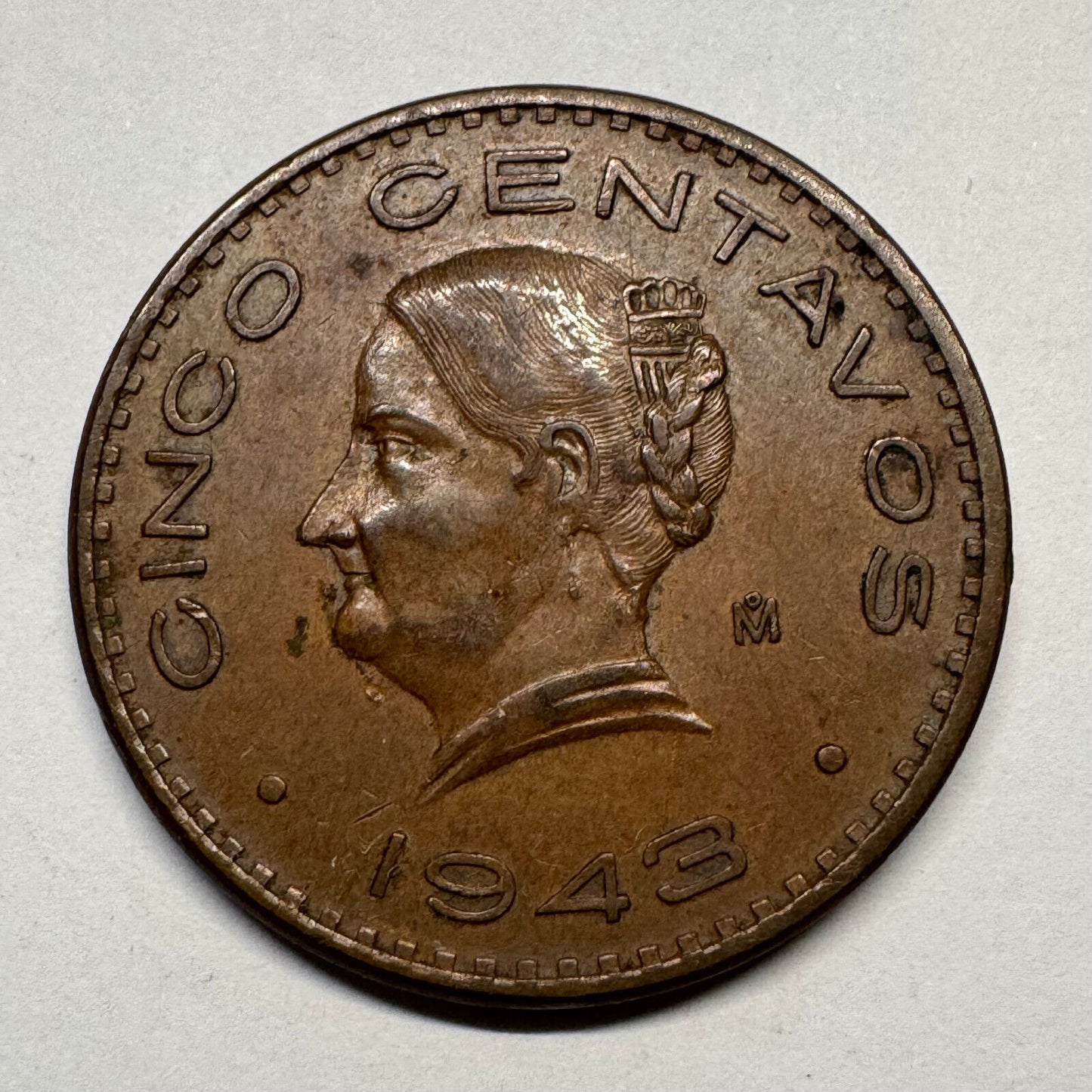 1943 Mexico 5 Centavos - Beautiful Coin - #B-041