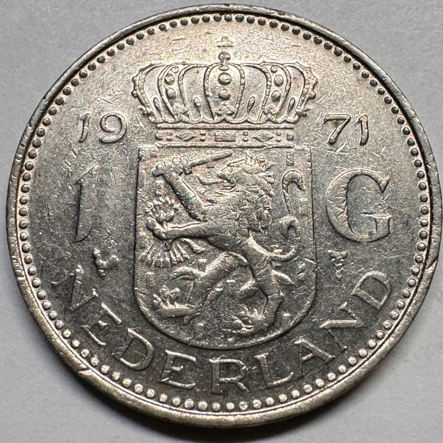 1971 Netherlands 1 Gulden - Beautiful Coin - #A-027
