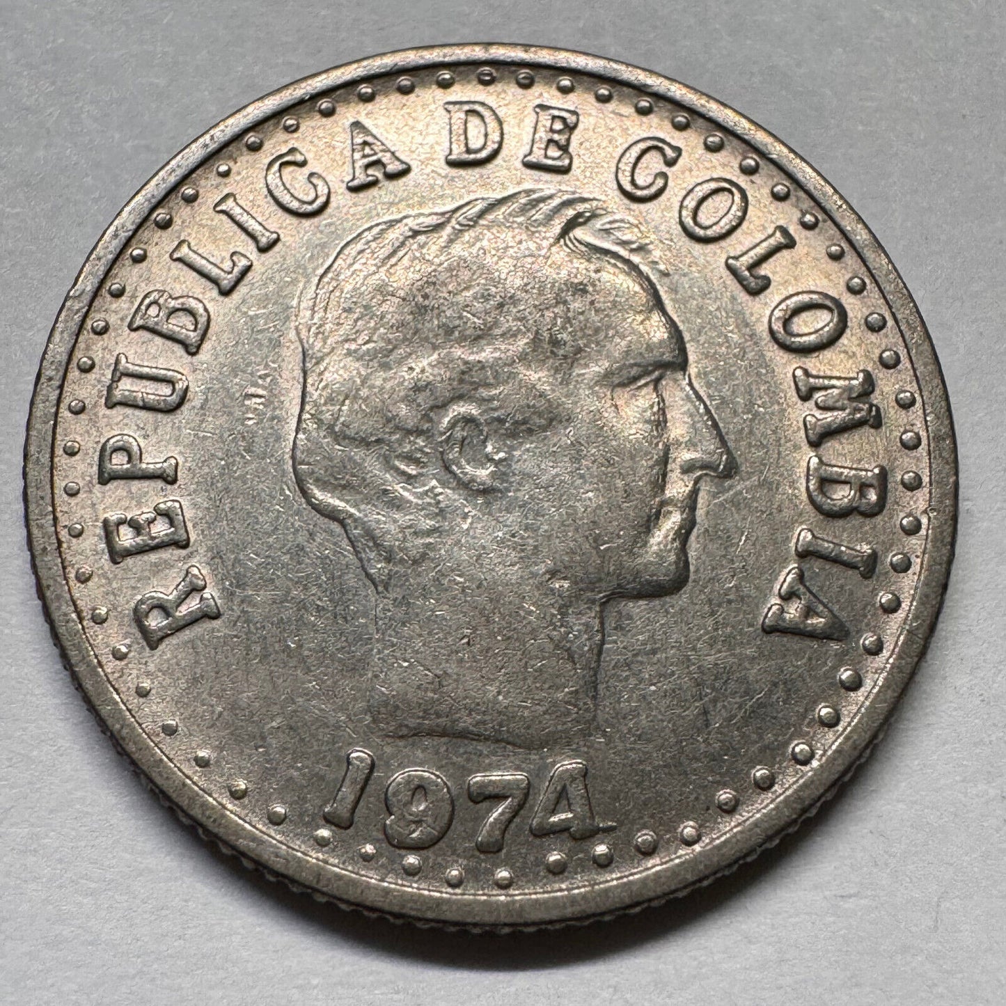 1974 Colombia 20 Centavos - Beautiful Coin - #A-055