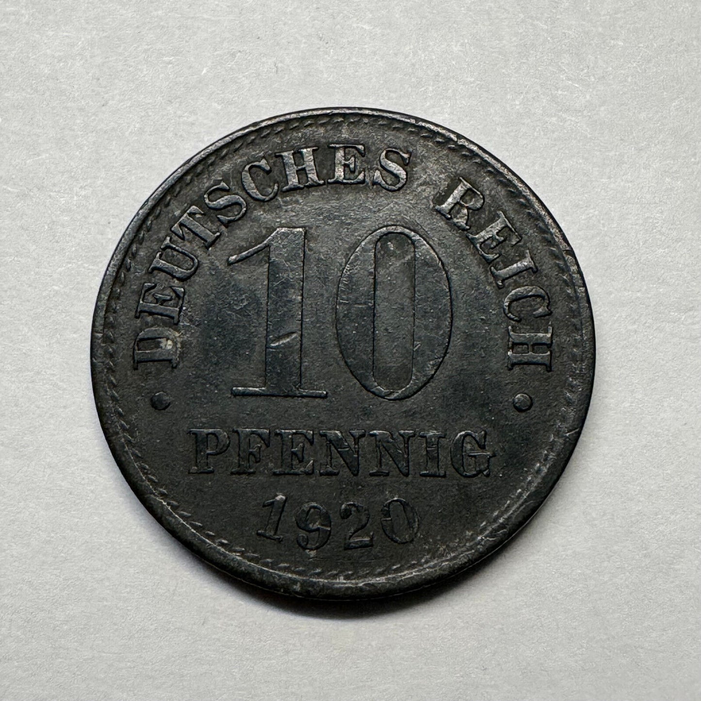 1921 Germany 10 Pfennig - Beautiful Coin - #B-011
