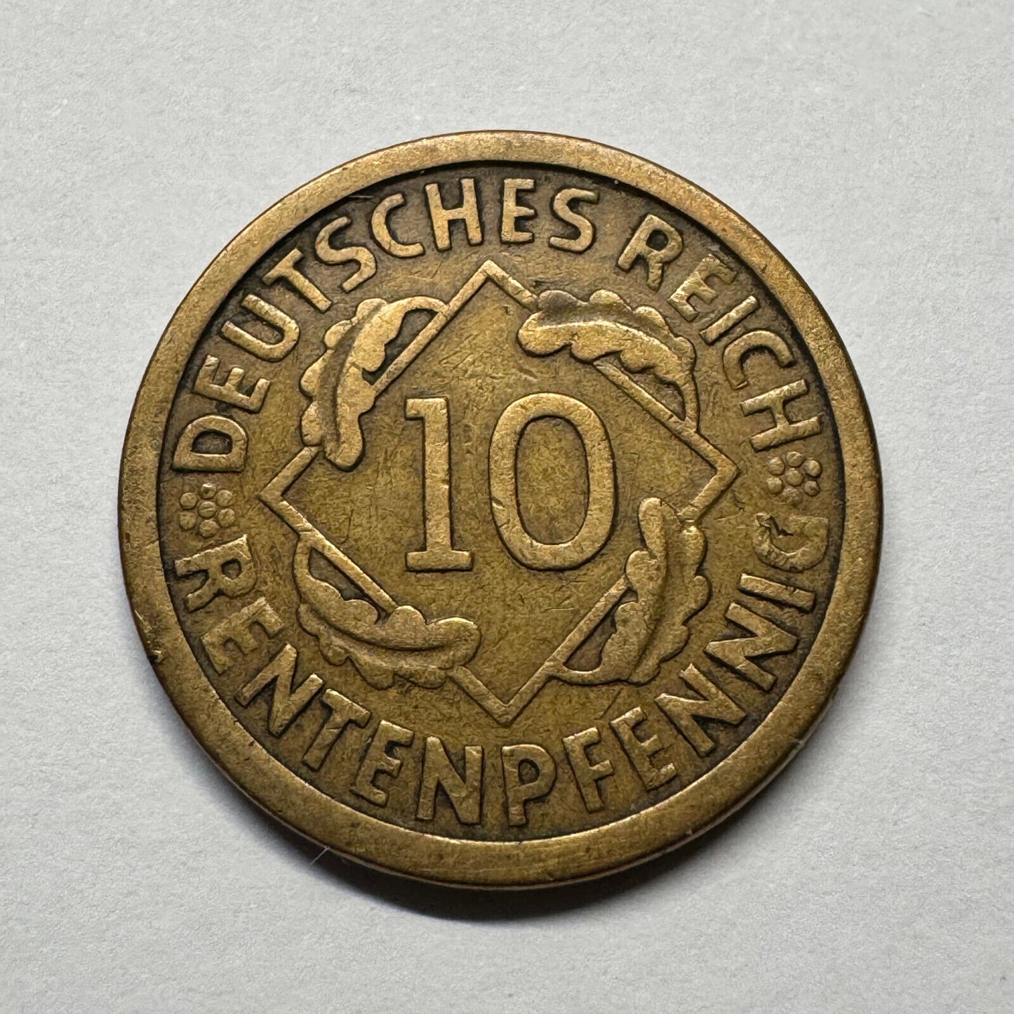 1924 Germany 10 Rentenpfennig - Beautiful Coin - #B-052