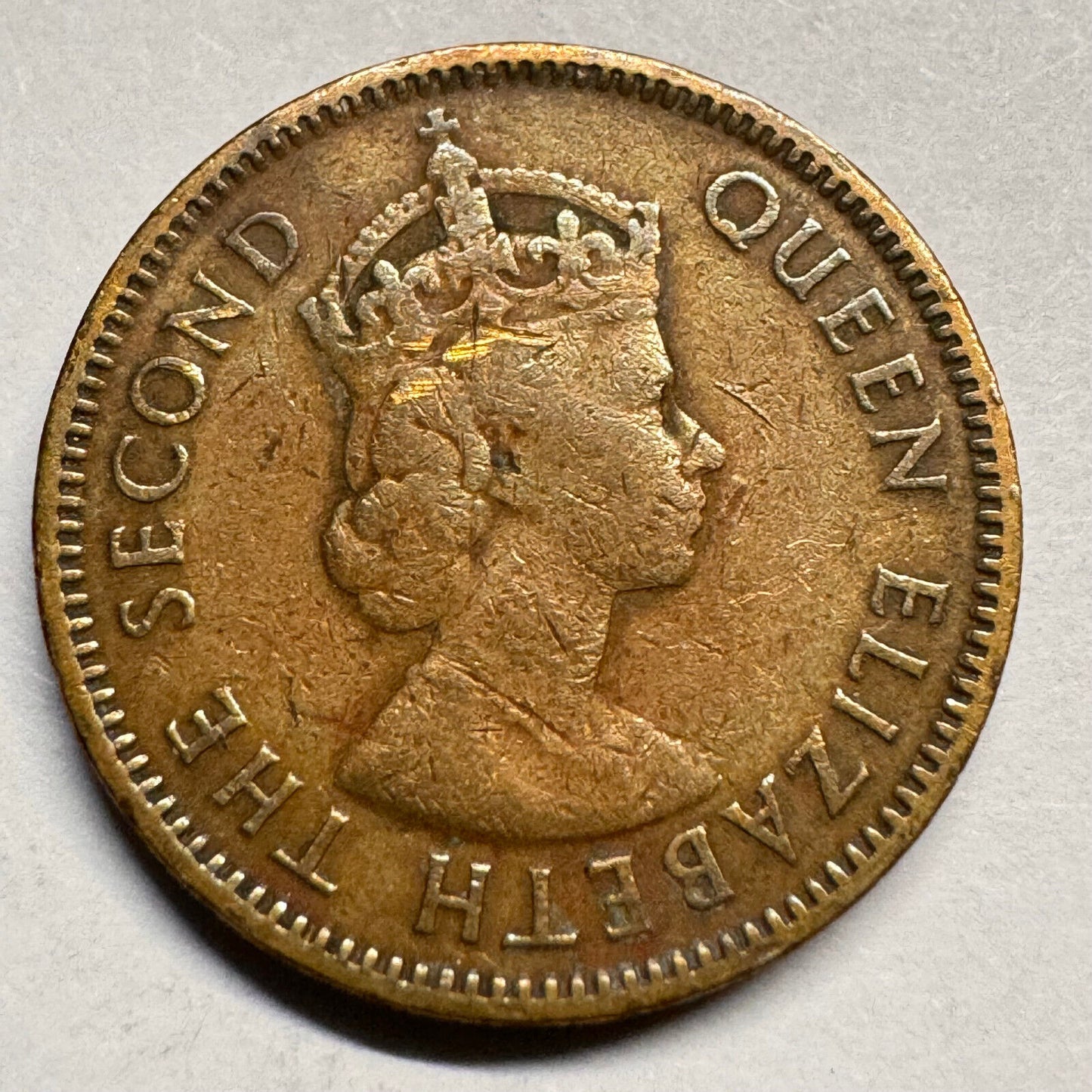 1955 Hong Kong 10 Cents - Beautiful Coin - #A-027