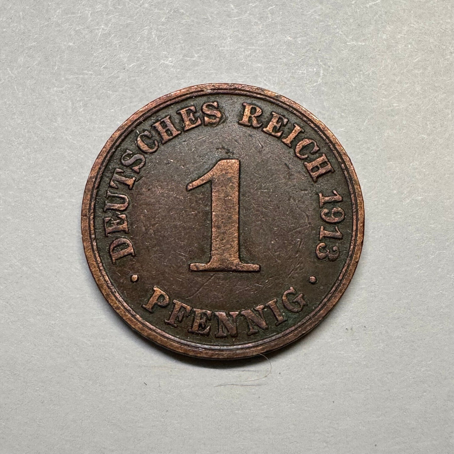 1913 Germany 1 Pfennig - Beautiful Coin - #A-100