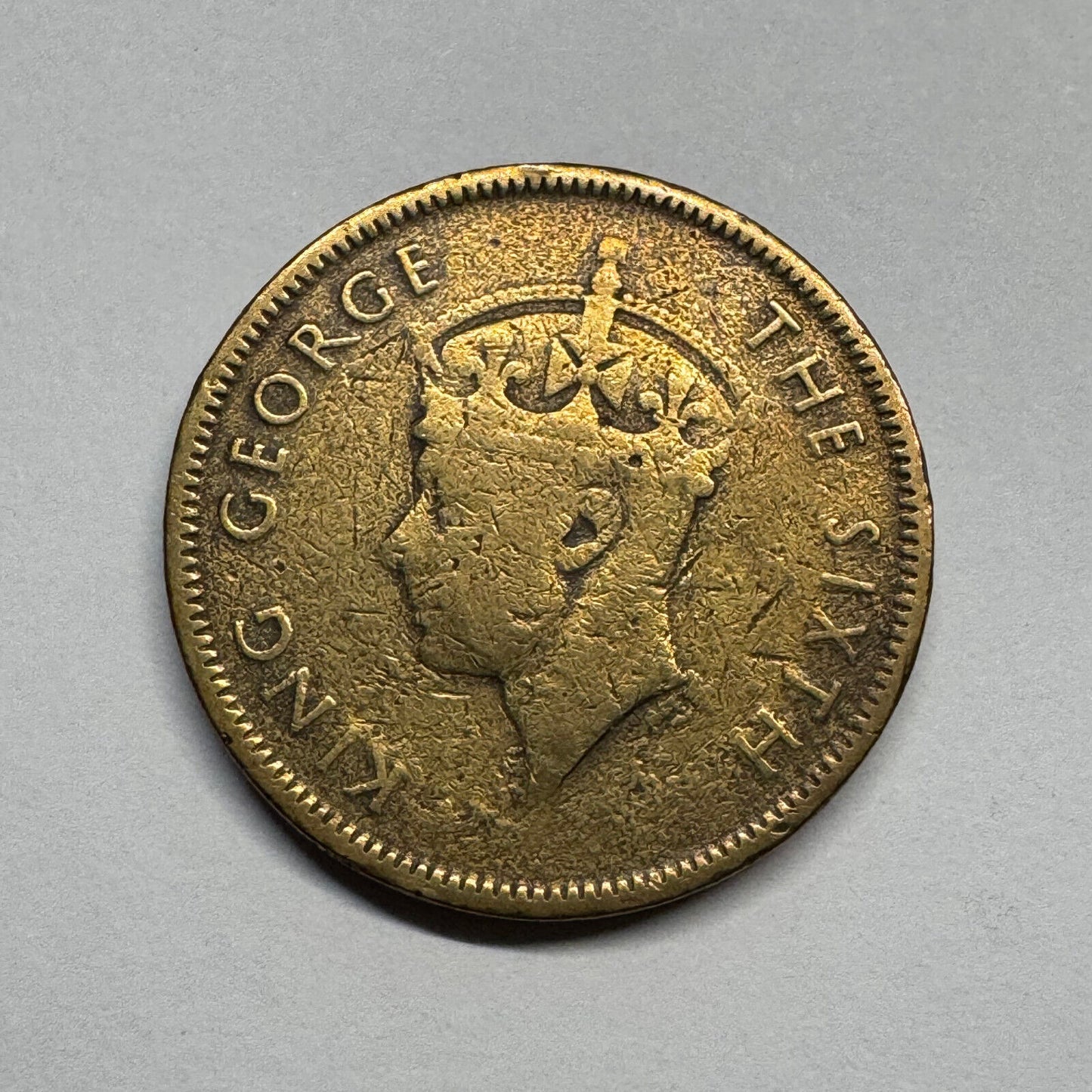 1948 Hong Kong 10 Cents - Beautiful Coin - Lot #B-045