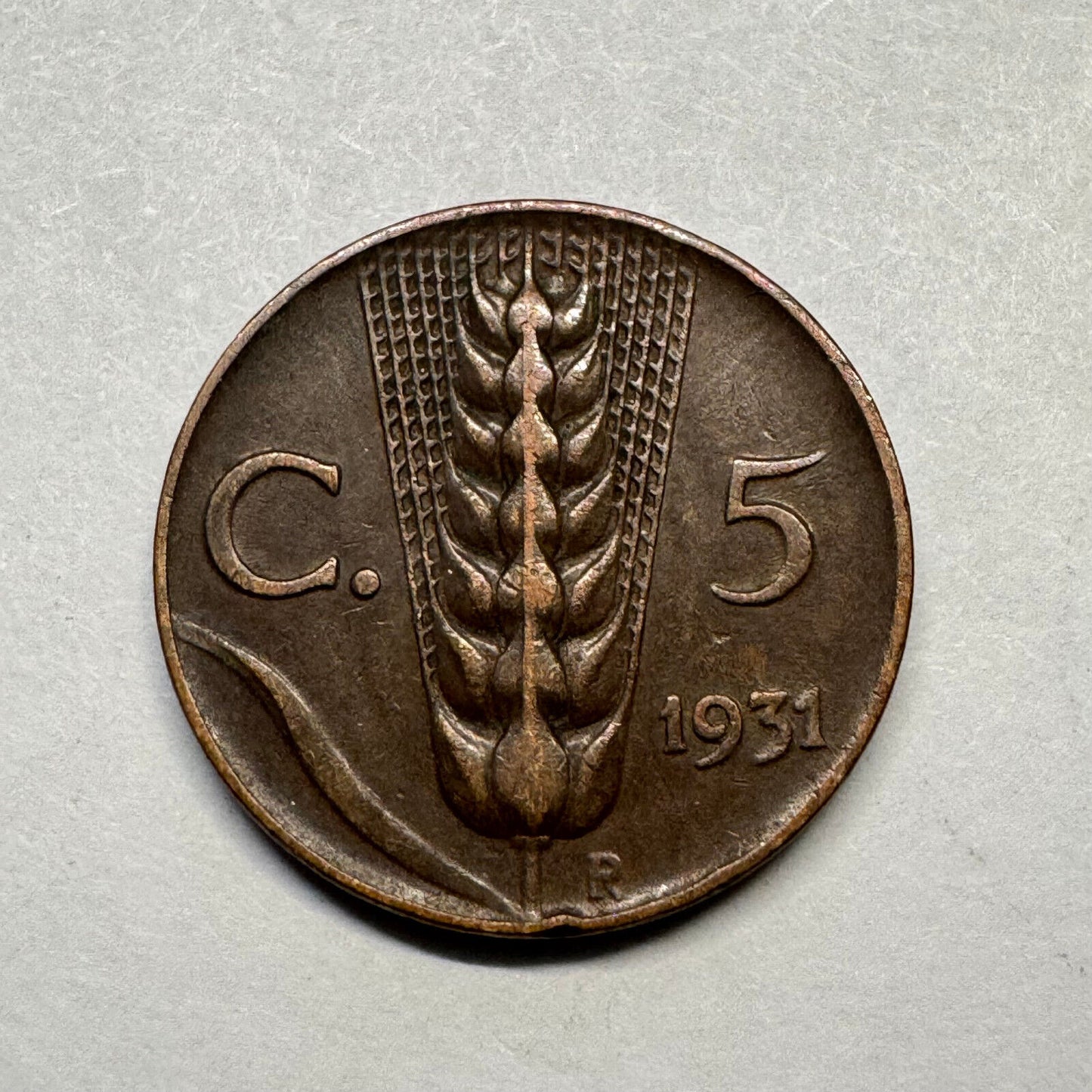 1931 Italy 5 Centesimi - Beautiful Coin - #B-010