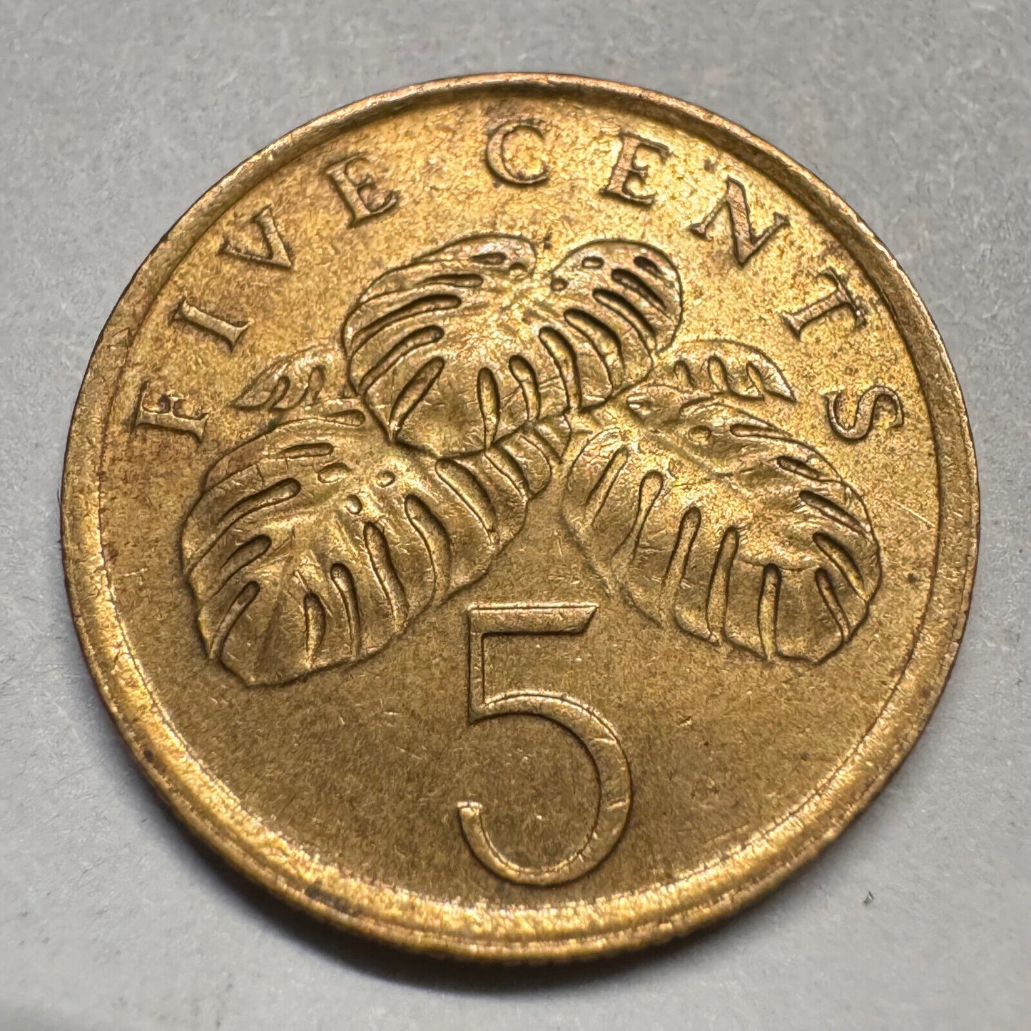 1987 Singapore 5 Cents - Beautiful Coin - #A-058