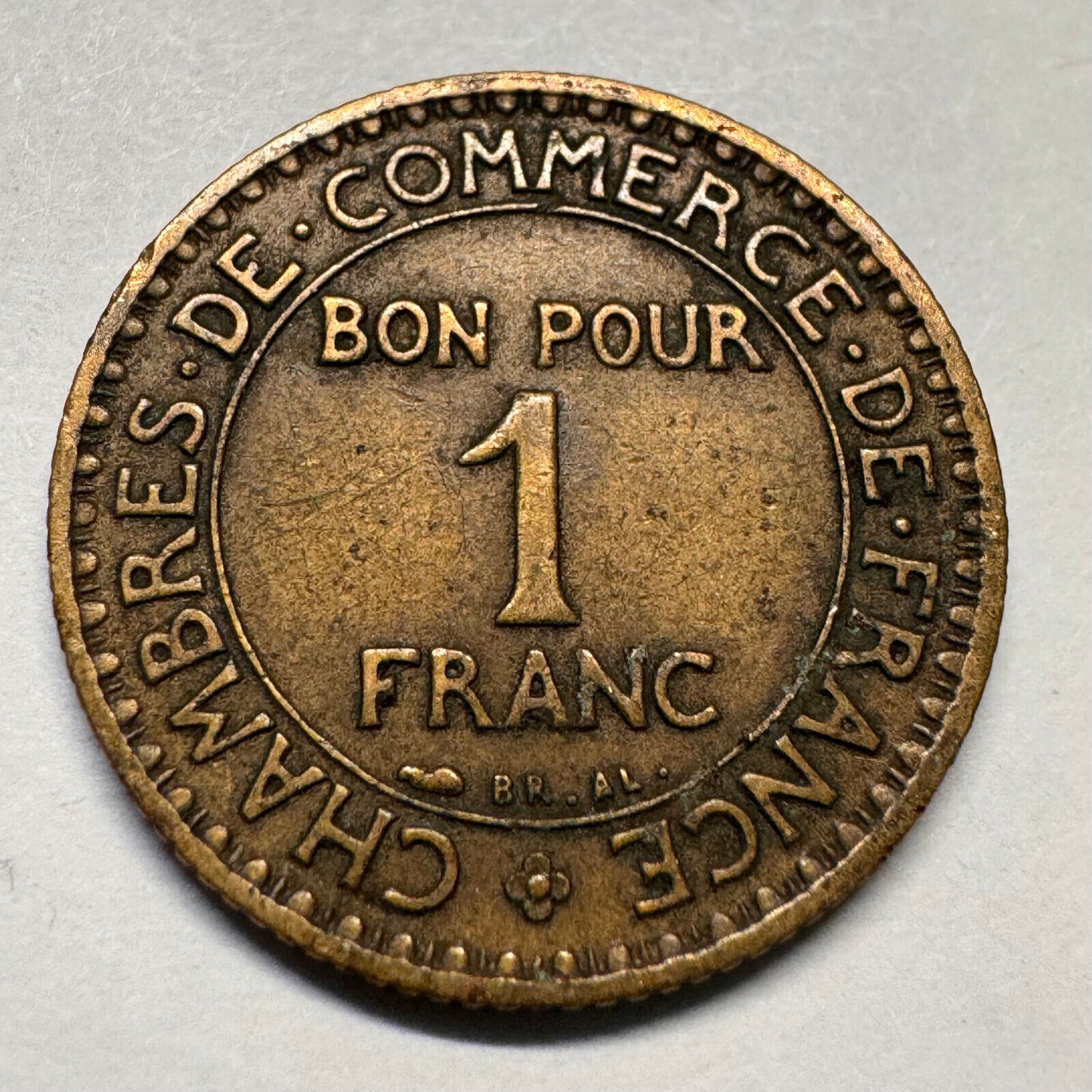 1924 France 1 Franc - Beautiful Coin - #A-066