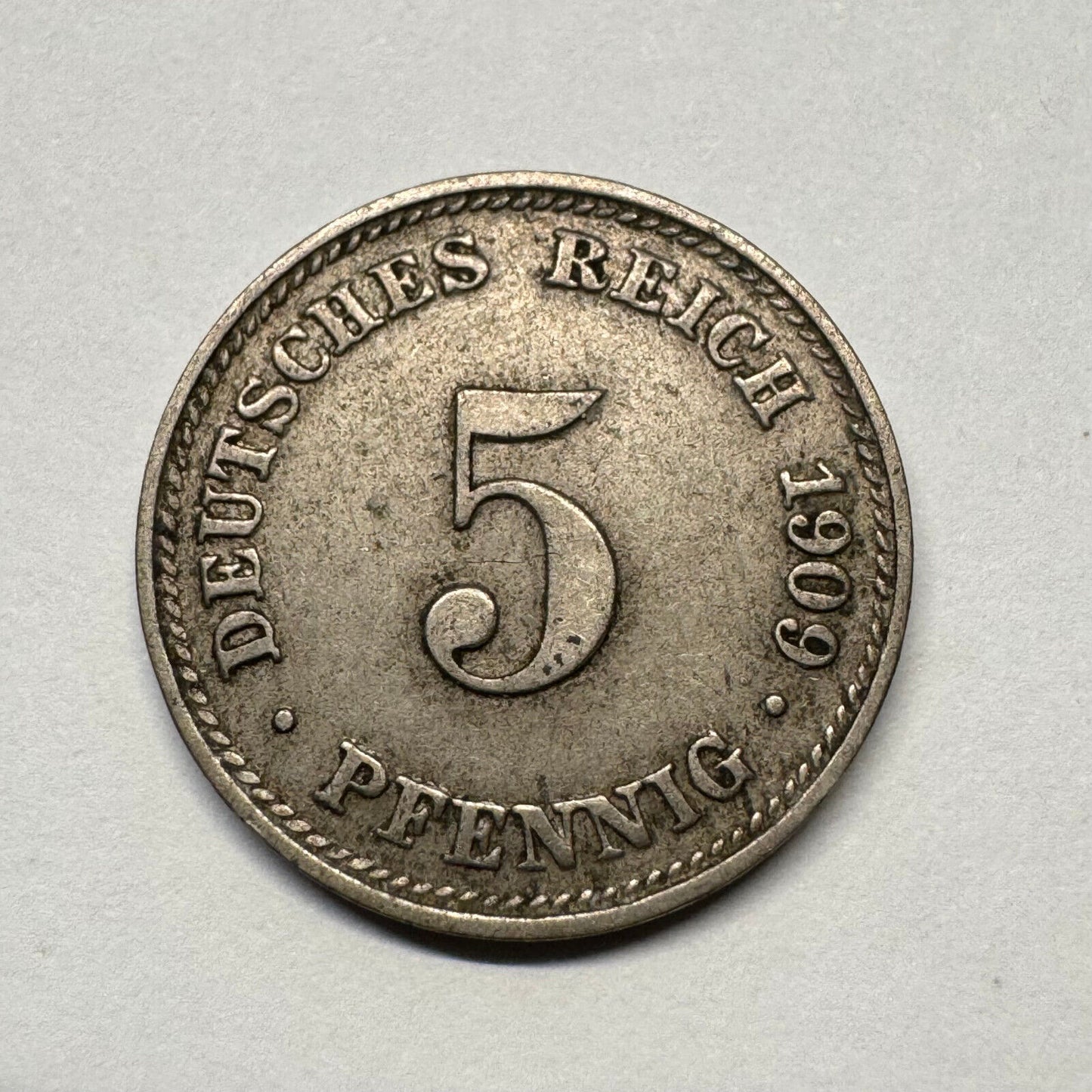 1909 Germany 5 Pfennig - Beautiful Coin - #B-056