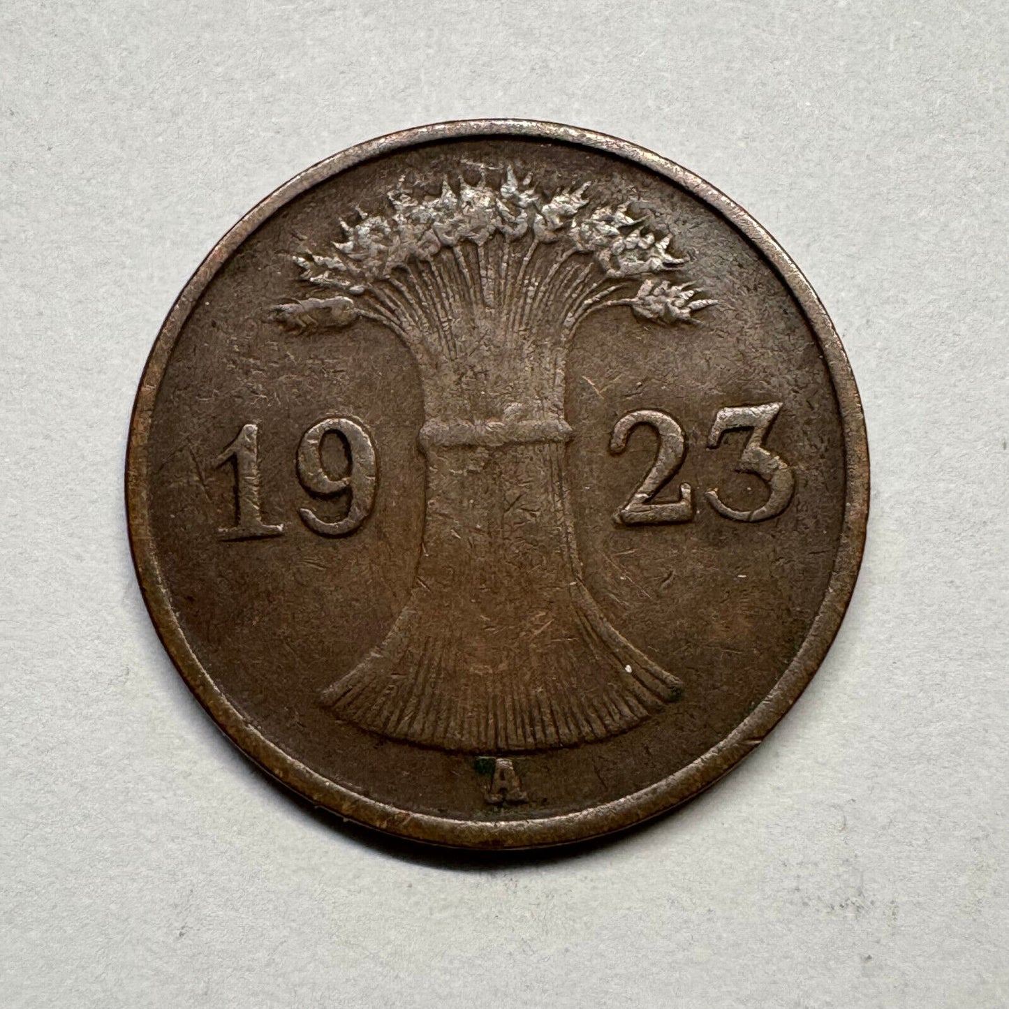 1923 Germany 1 Rentenpfennig - Beautiful Coin - #B-041