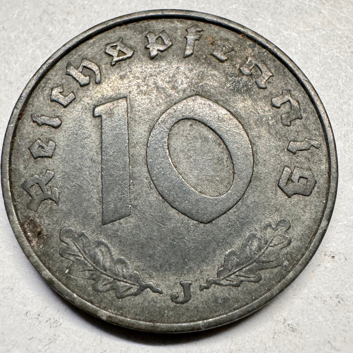 1941 Germany 10 Reichspfennig - J - Nazi Third Reich - #A-031