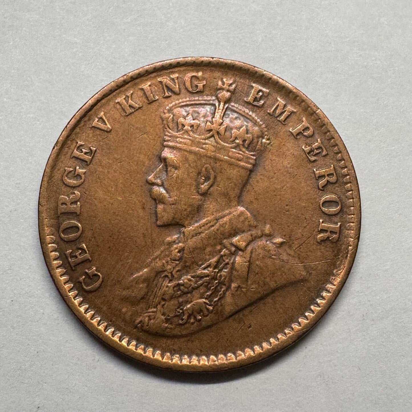1919 British India 1/4 Anna - Quarter - Beautiful Coin - #B-022