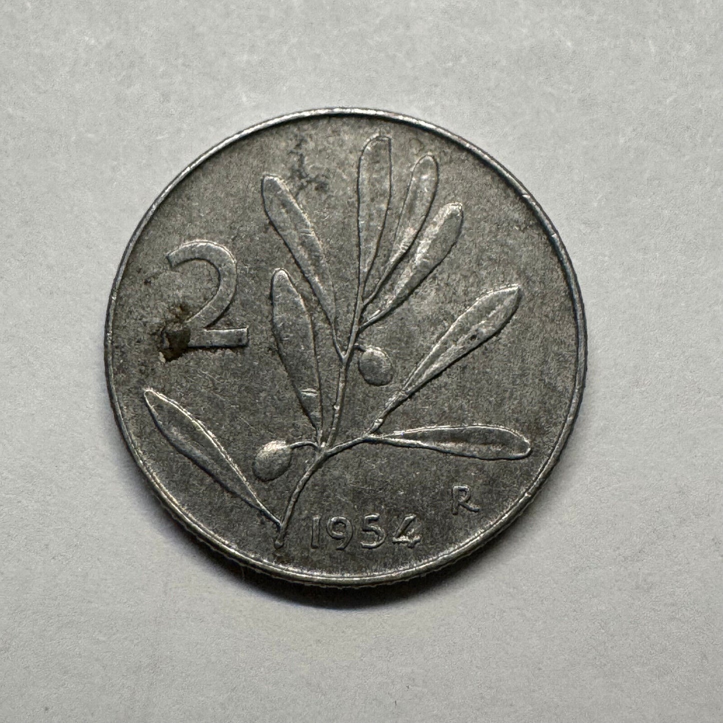 1954 Italy 2 Lire - Beautiful Coin - #B-024