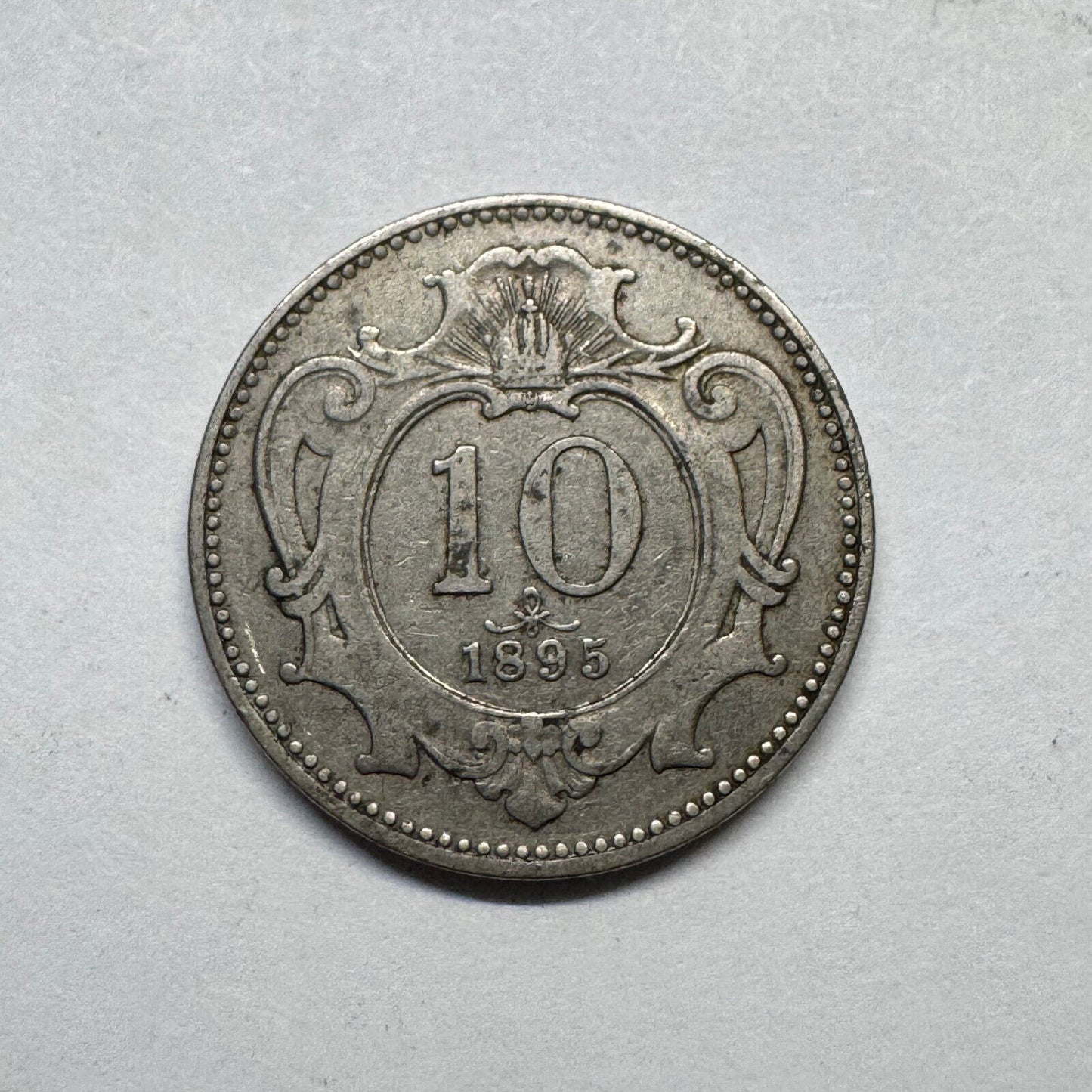 1895 Austria 10 Heller - Beautiful Coin - #B-010