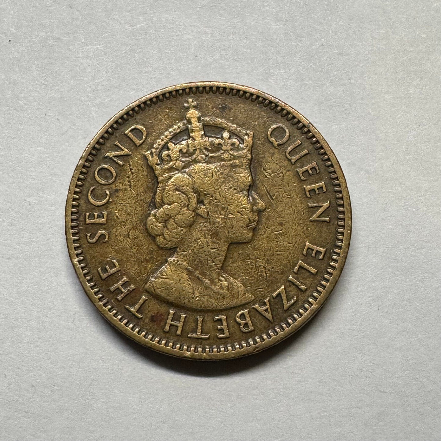 1960 Hong Kong 10 Cents - Beautiful Coin - #B-003