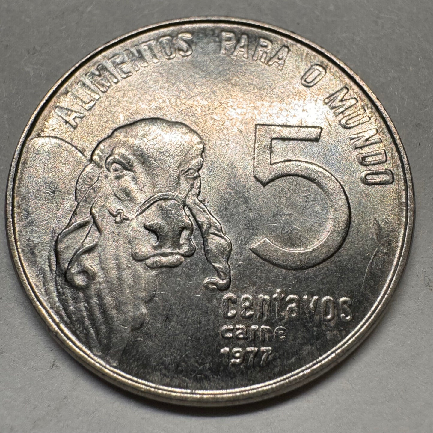 1977 Brazil 5 Centavos - FAO - Beautiful Coin - #A-058