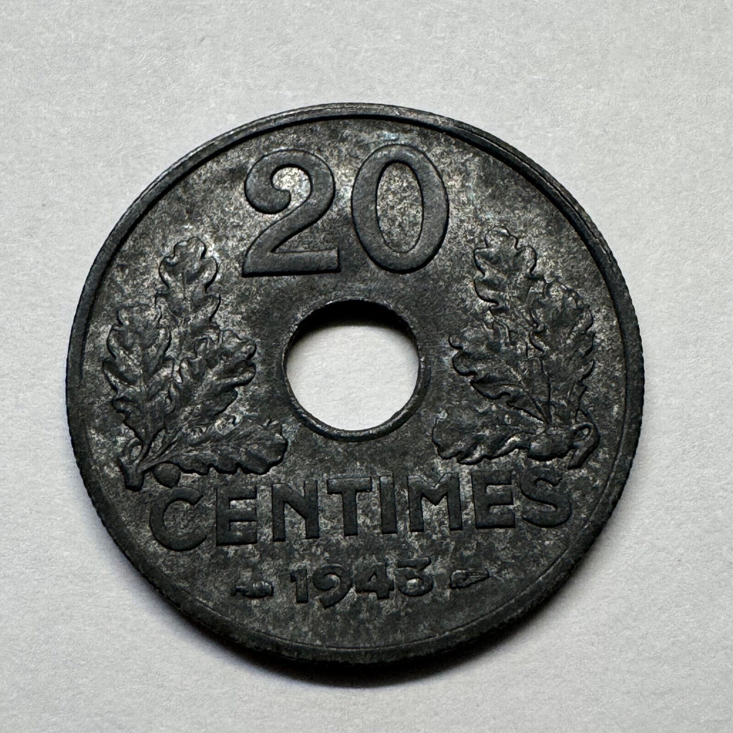 1943 France 20 Centimes - Beautiful Coin - #B-033