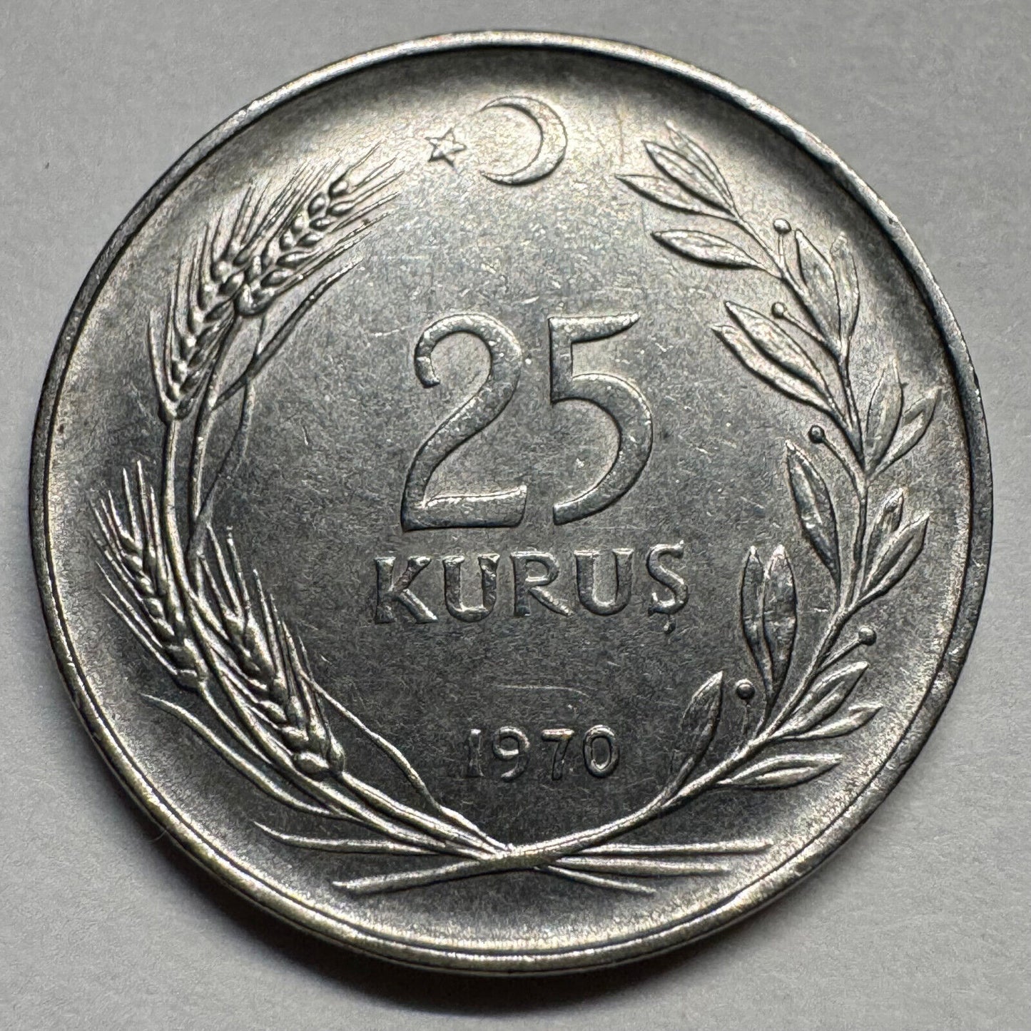 1970 Turkey 25 Kurus - Beautiful Coin - #A-086