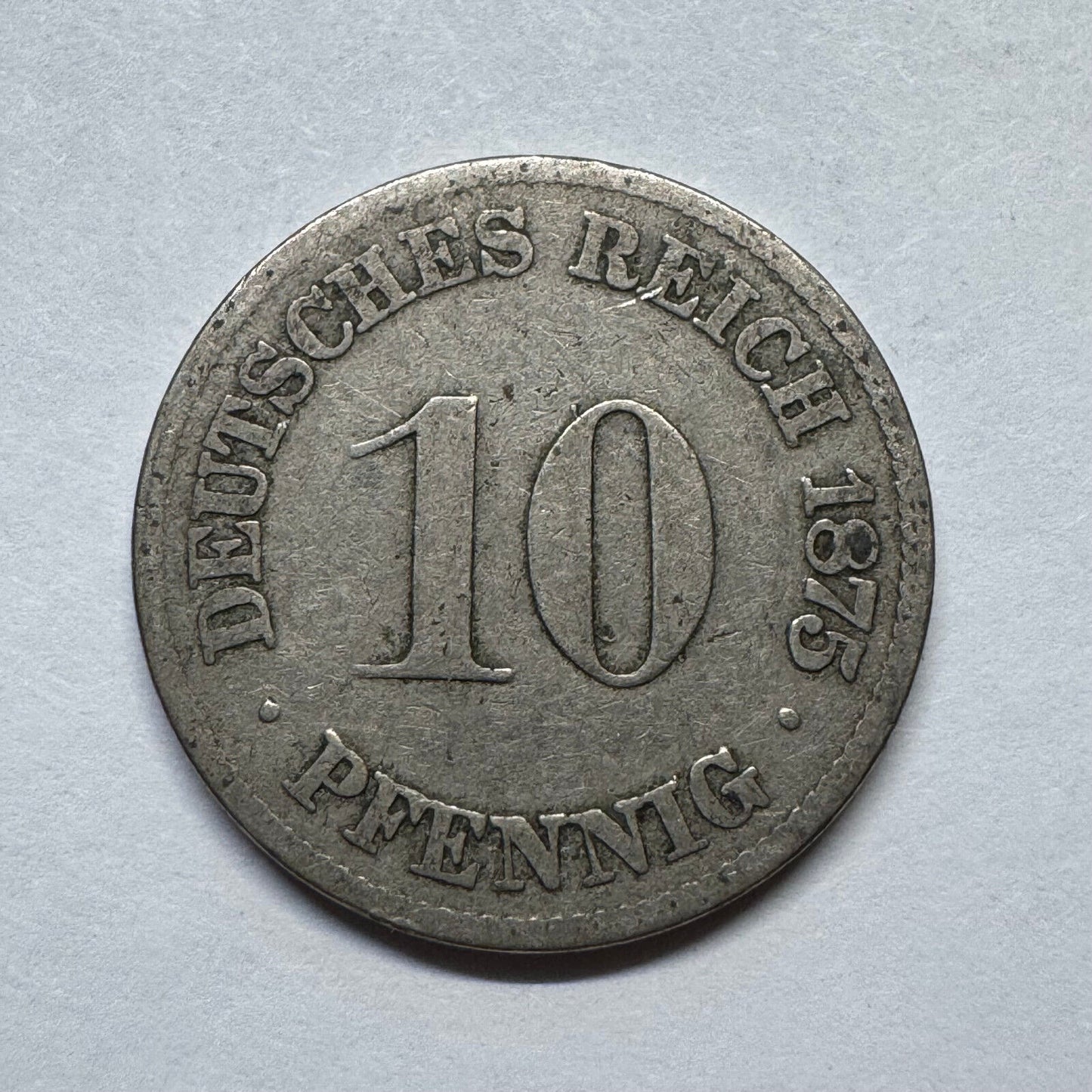 1875 Germany 10 Pfennig - Beautiful Coin - #B-017