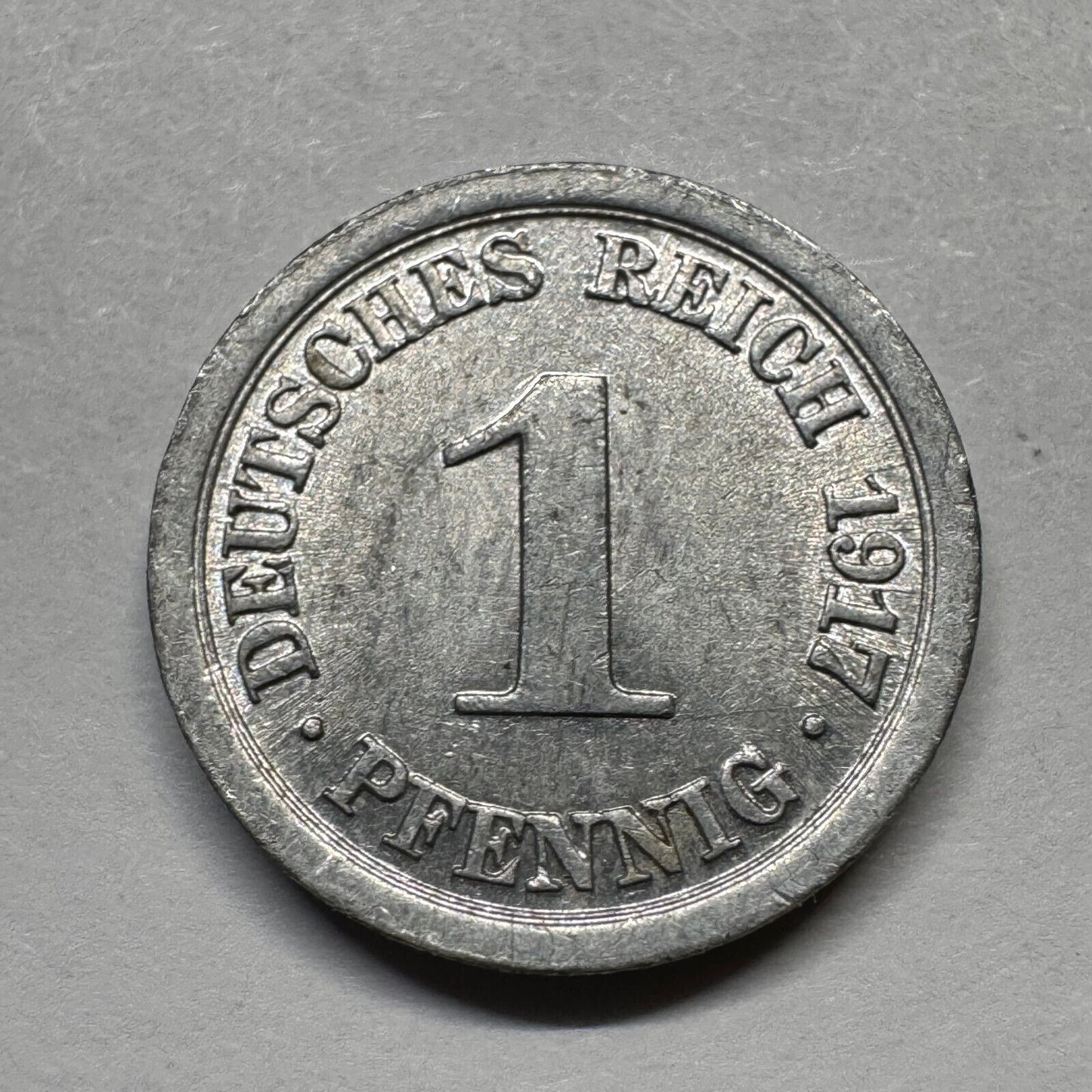 1917 Germany 1 Pfennig - Beautiful Coin - #A-100