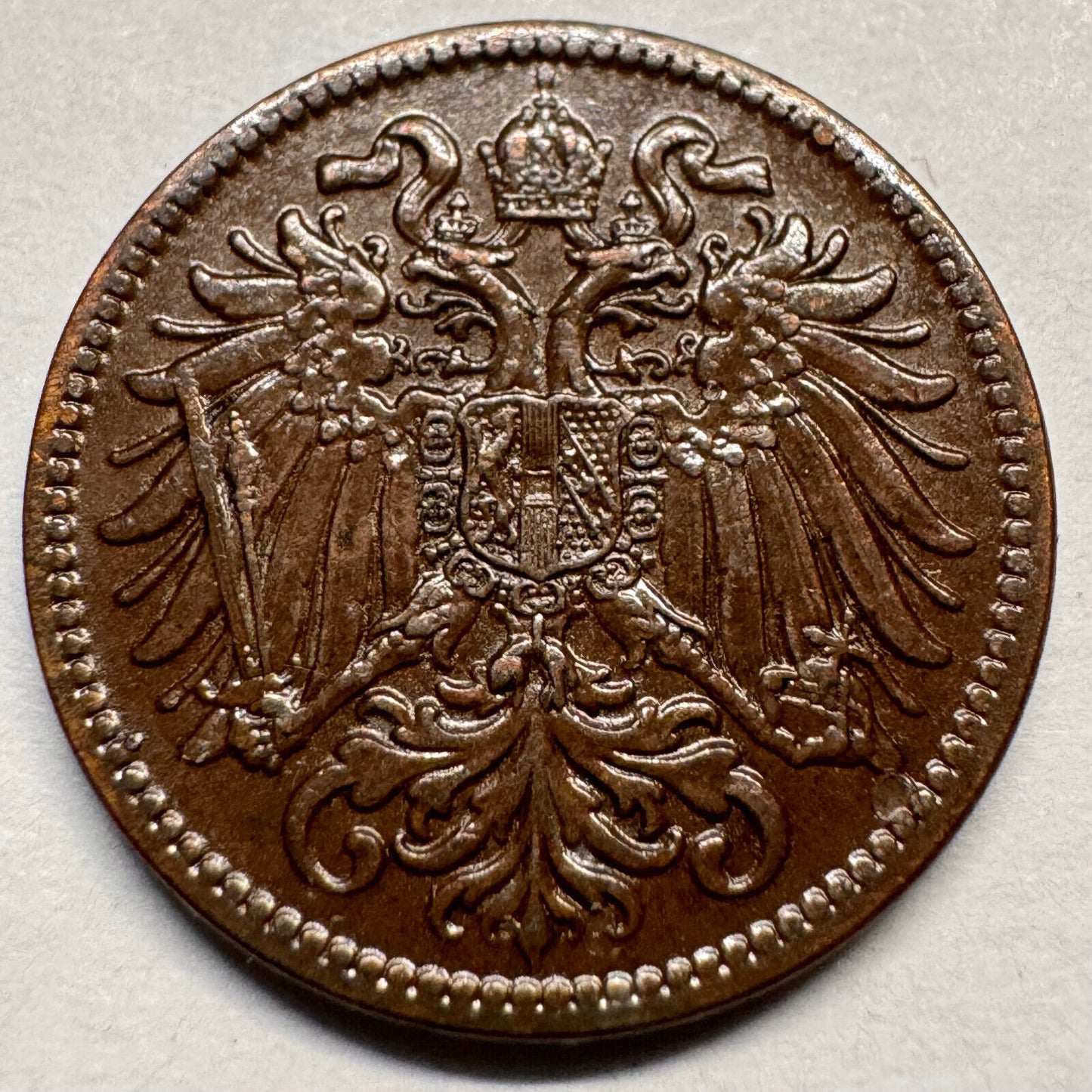 1915 Austria 2 Heller - Beautiful Coin - #A-067