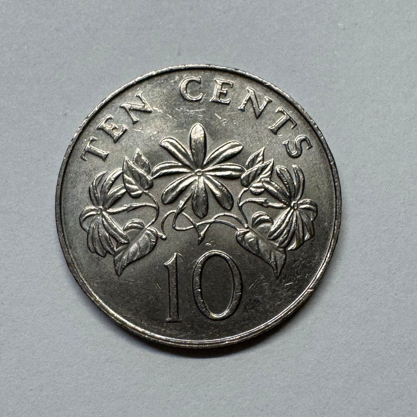 1986 Singapore 10 Cents - Beautiful Coin - #B-038
