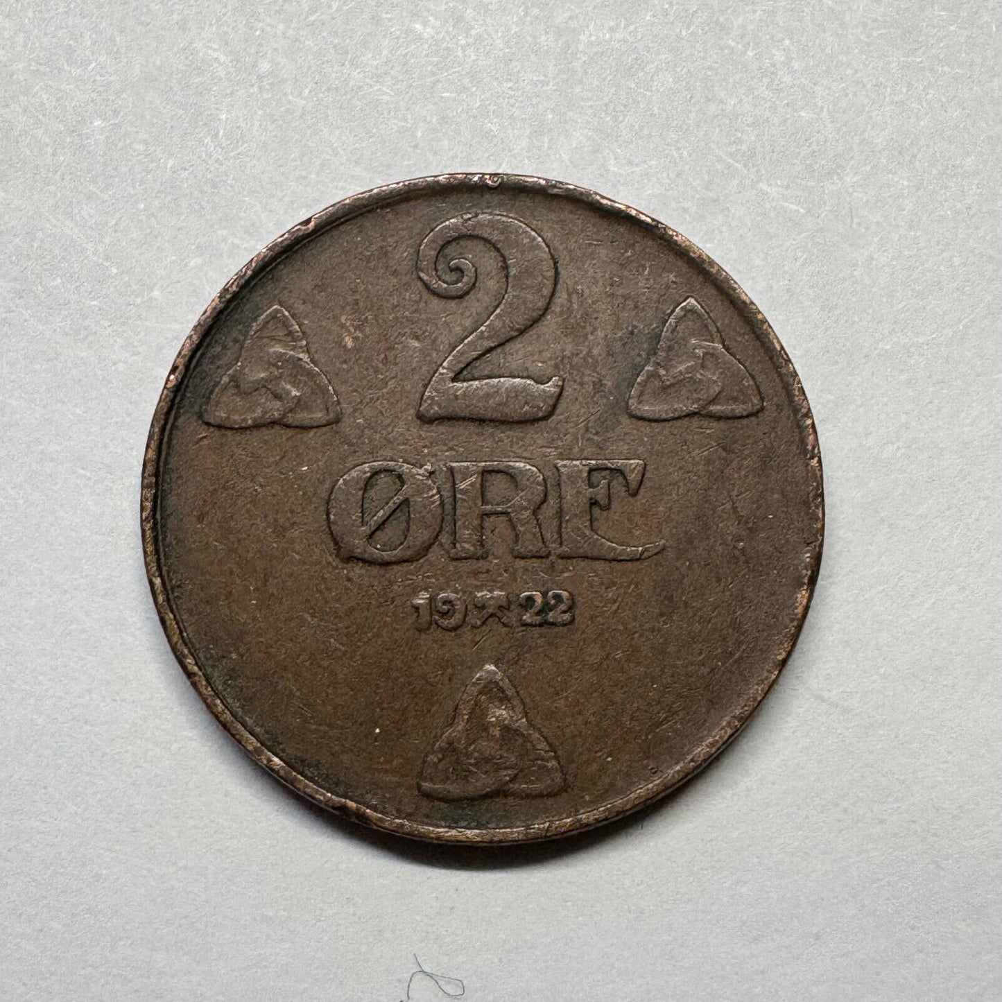 1922 Norway 2 Ore - Beautiful Coin - #B-034