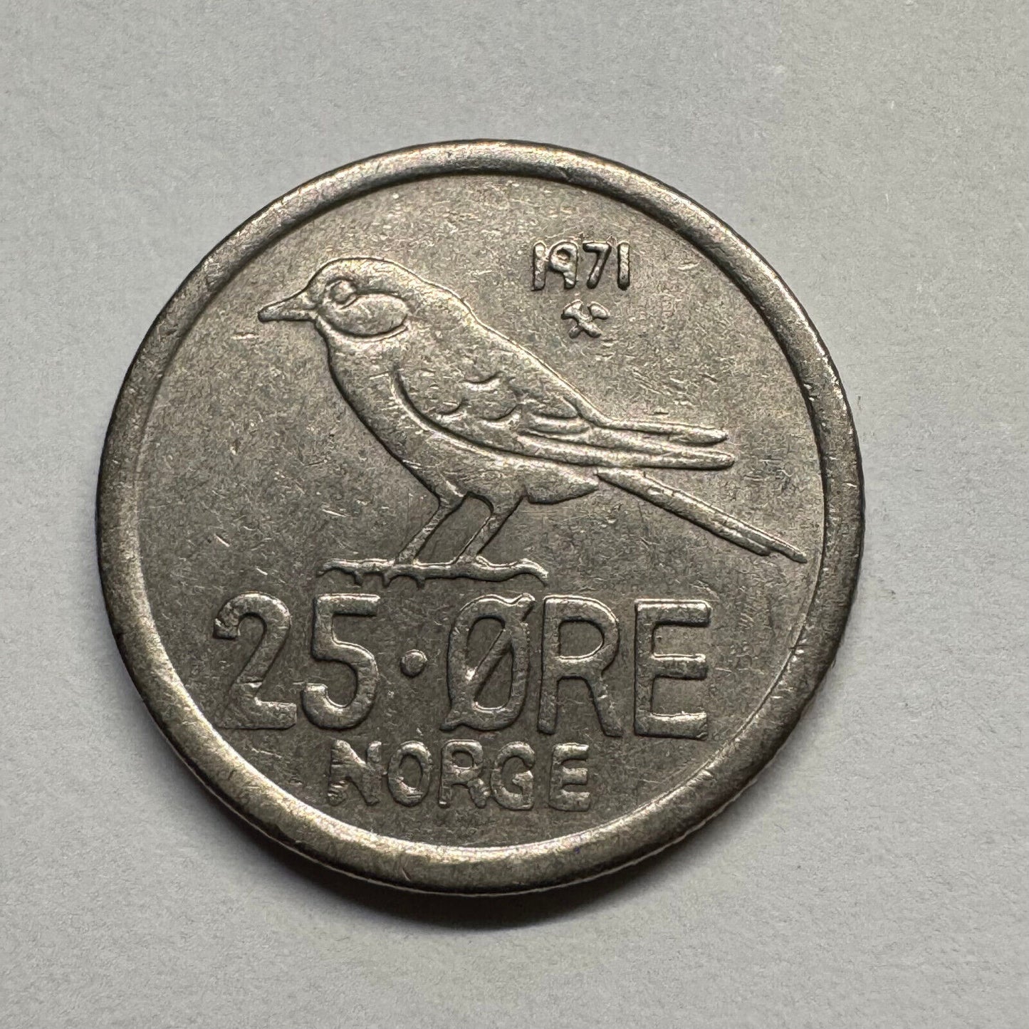 1971 Norway 25 Ore - Beautiful Coin - #B-056
