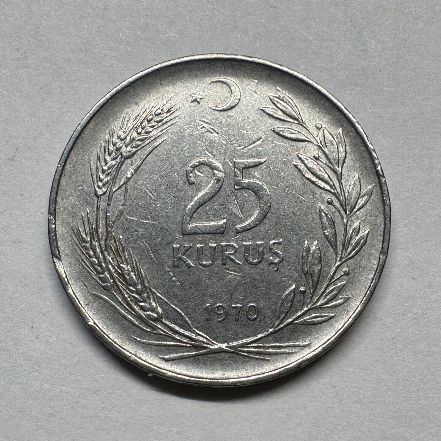 1970 Turkey 25 Kurus - Beautiful Coin - #B-001
