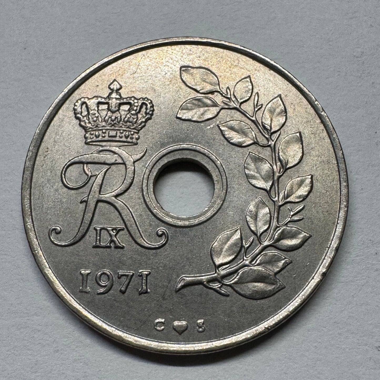 1971 Denmark 25 Ore - Beautiful Coin - #B-057