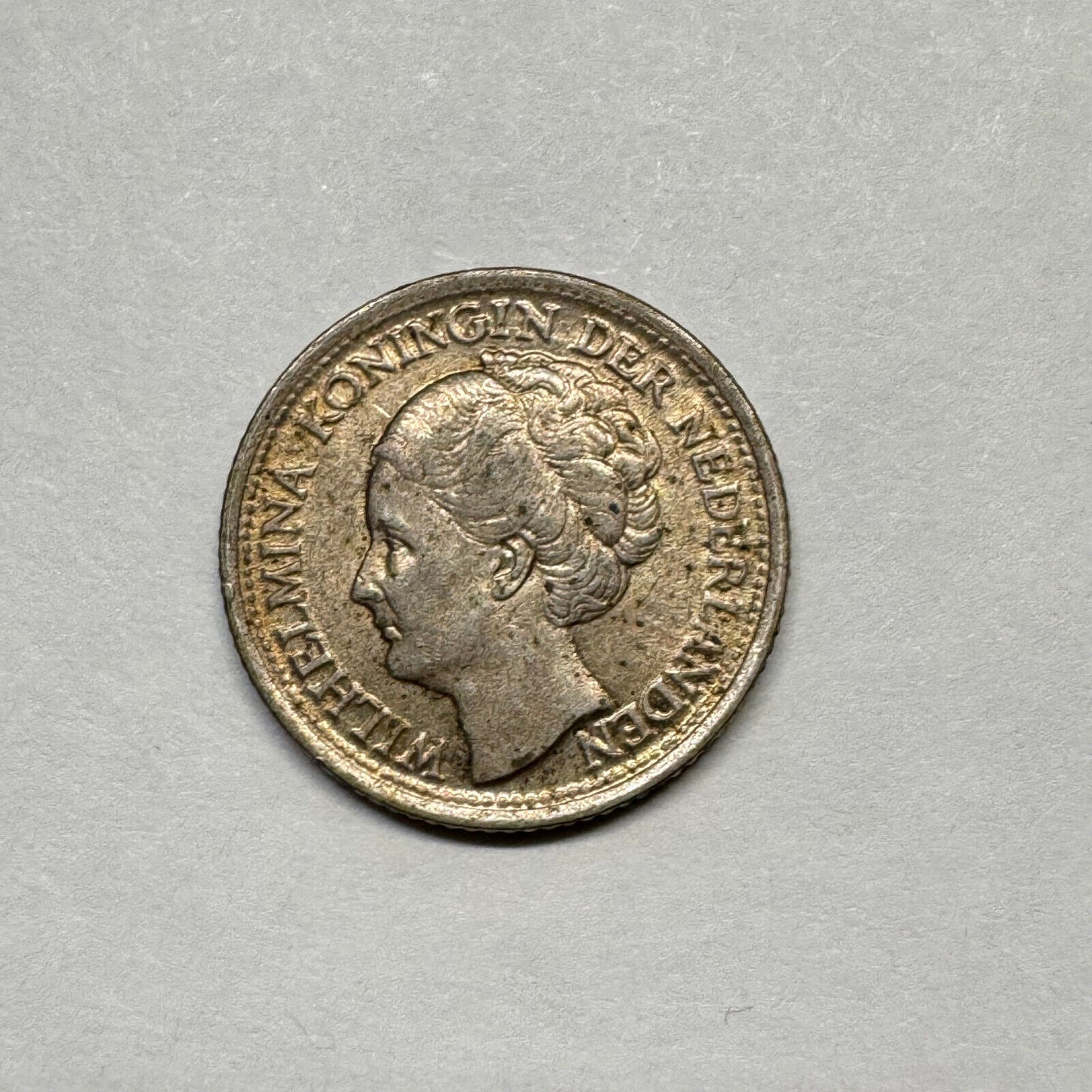 1944 Netherlands 10 Cents - Silver - Beautiful Coin - #B-016