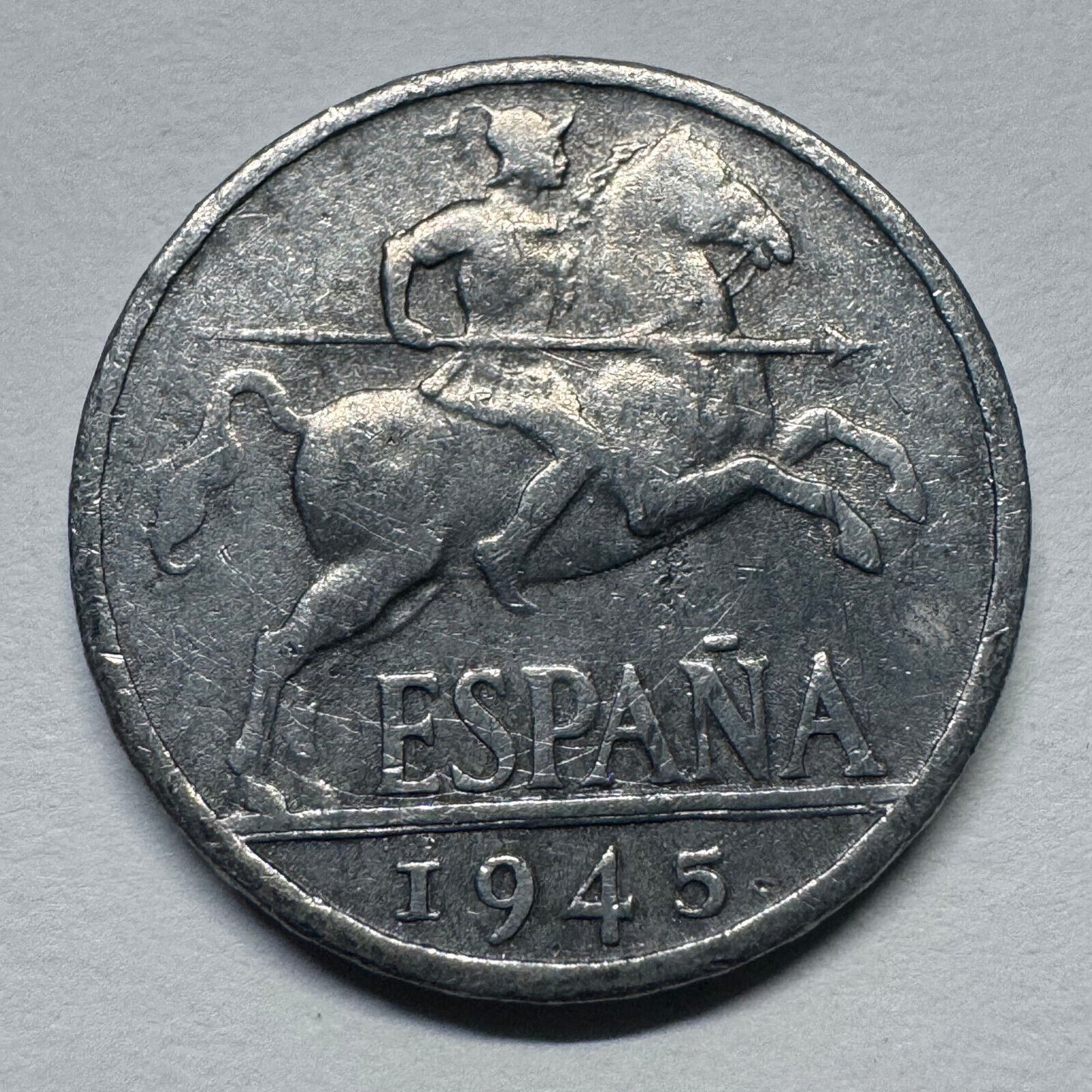 1945 Spain 10 Centimos - Beautiful Coin - #B-040