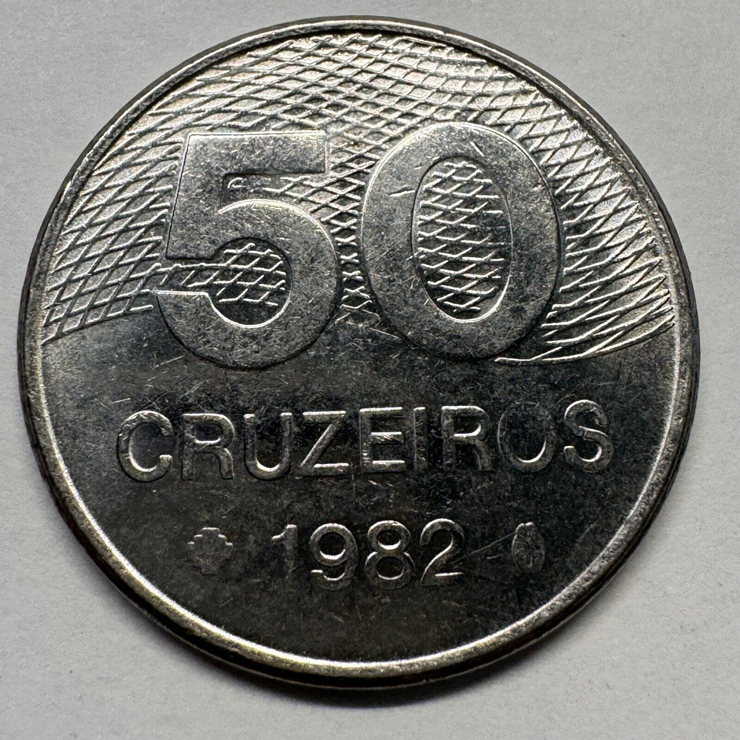1982 Brazil 50 Cruzeiros - Beautiful Coin - #A-032