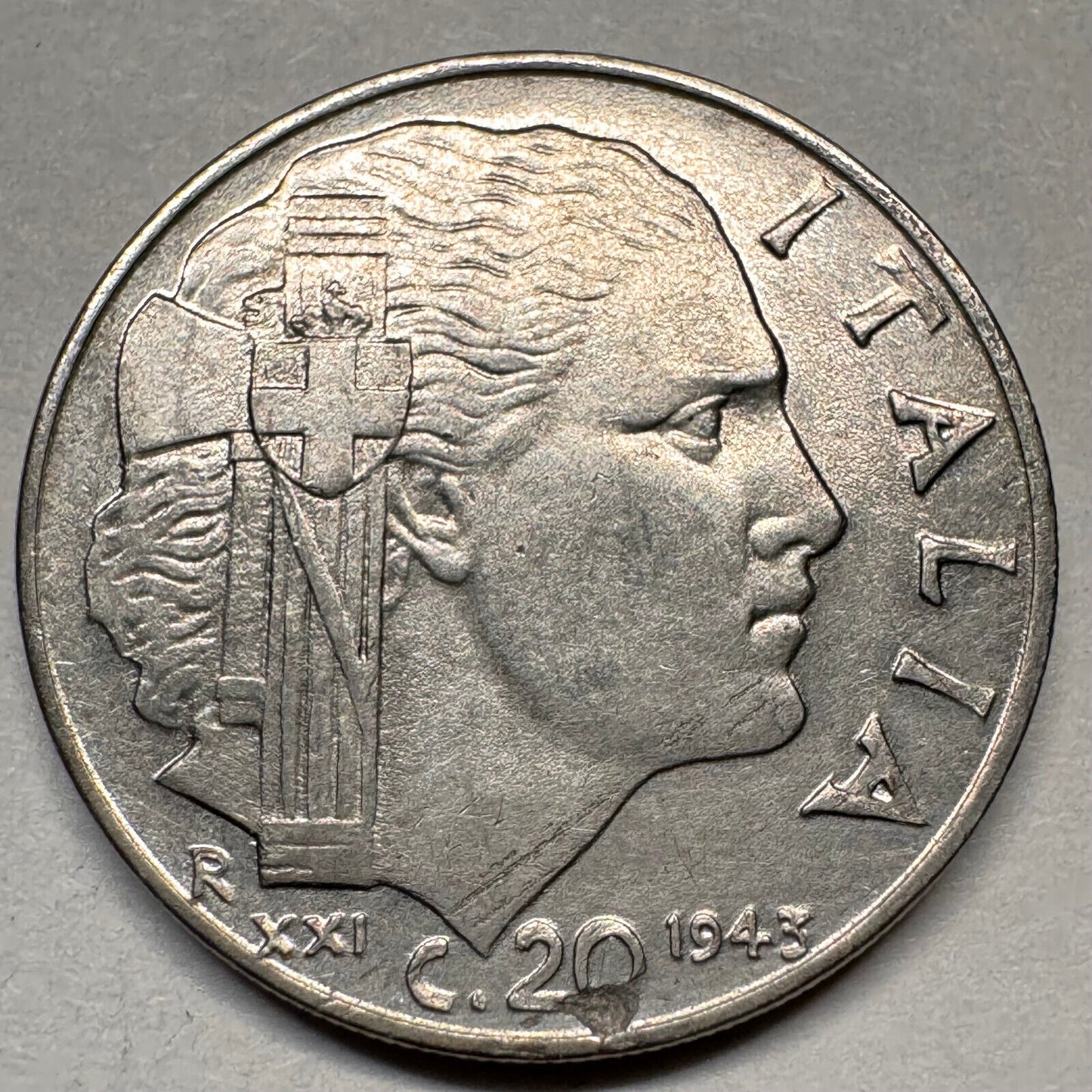 1943 Italy 20 Centesimi - Beautiful Coin - #A-045