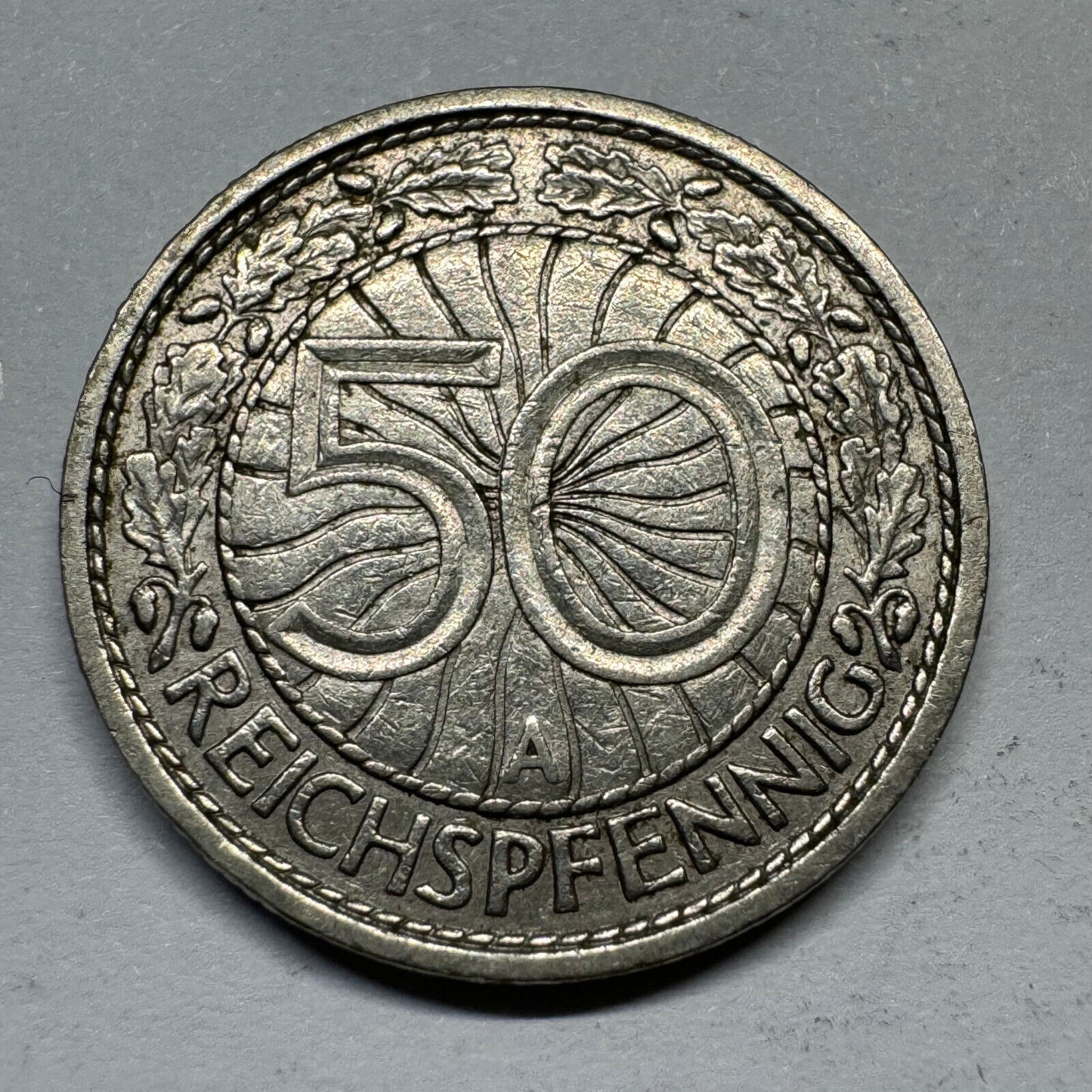 1928 Germany 50 Reichspfennig - Beautiful Coin - #A-011